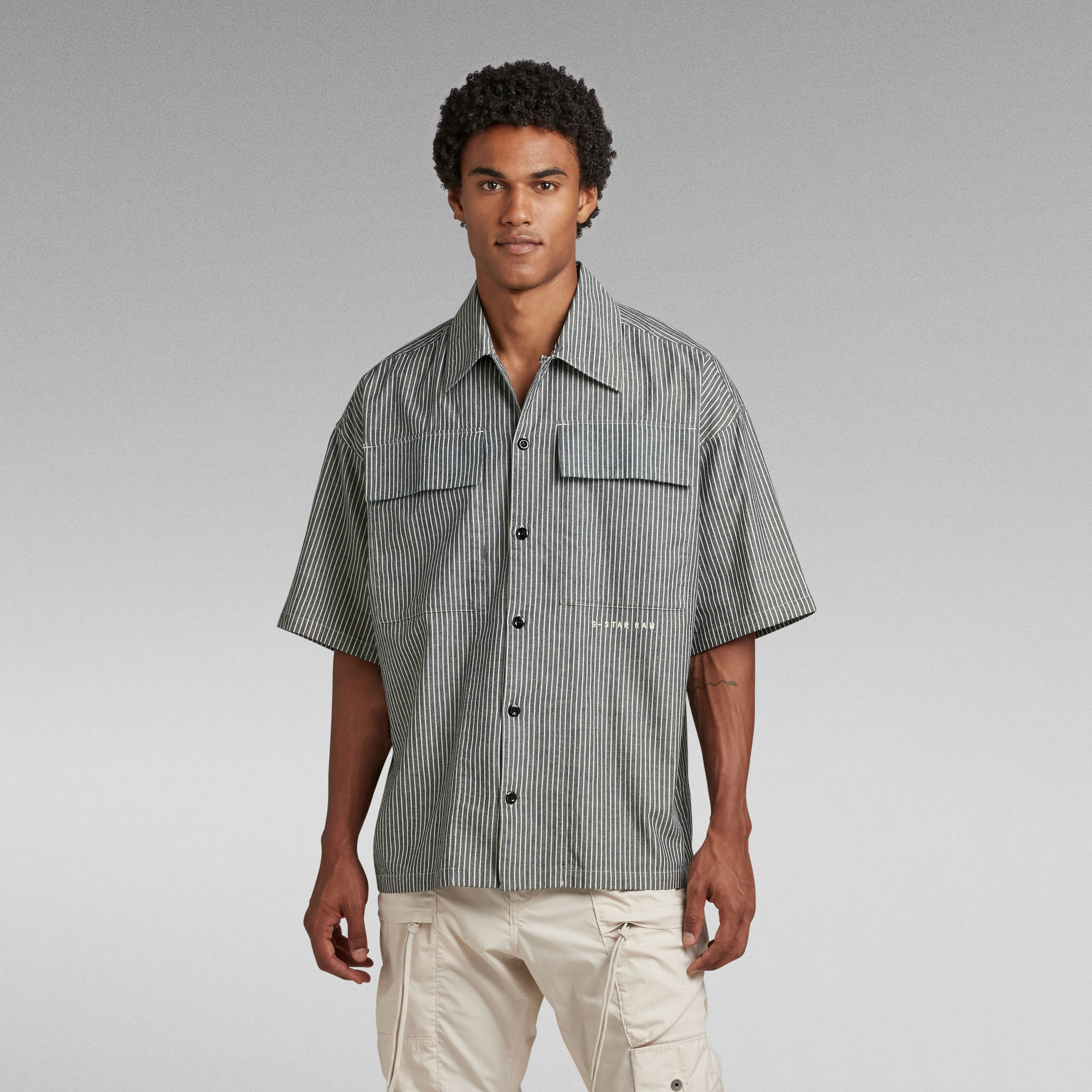 

Oversized Boxy Shirt 2 Pocket - Meerkleurig - Heren