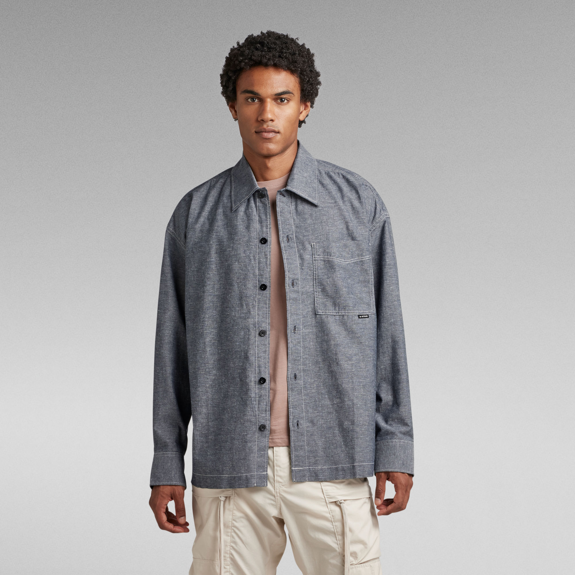 

Oversized Boxy Fit Shirt - Multi color - Men