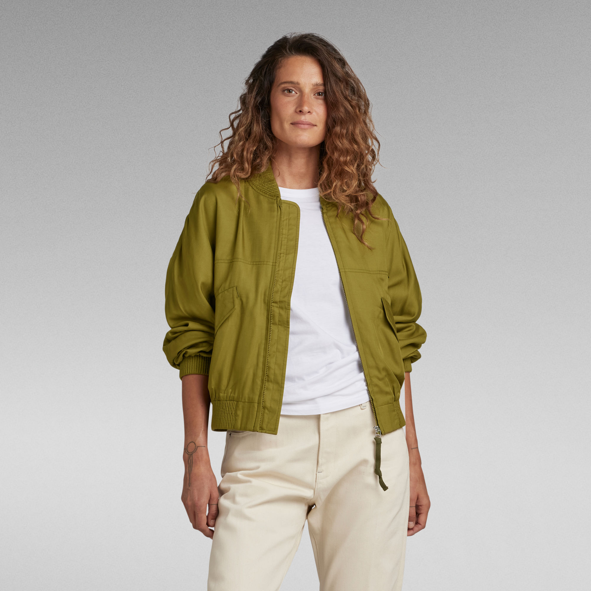 Everyday Bomber Overshirt - Grün - Damen