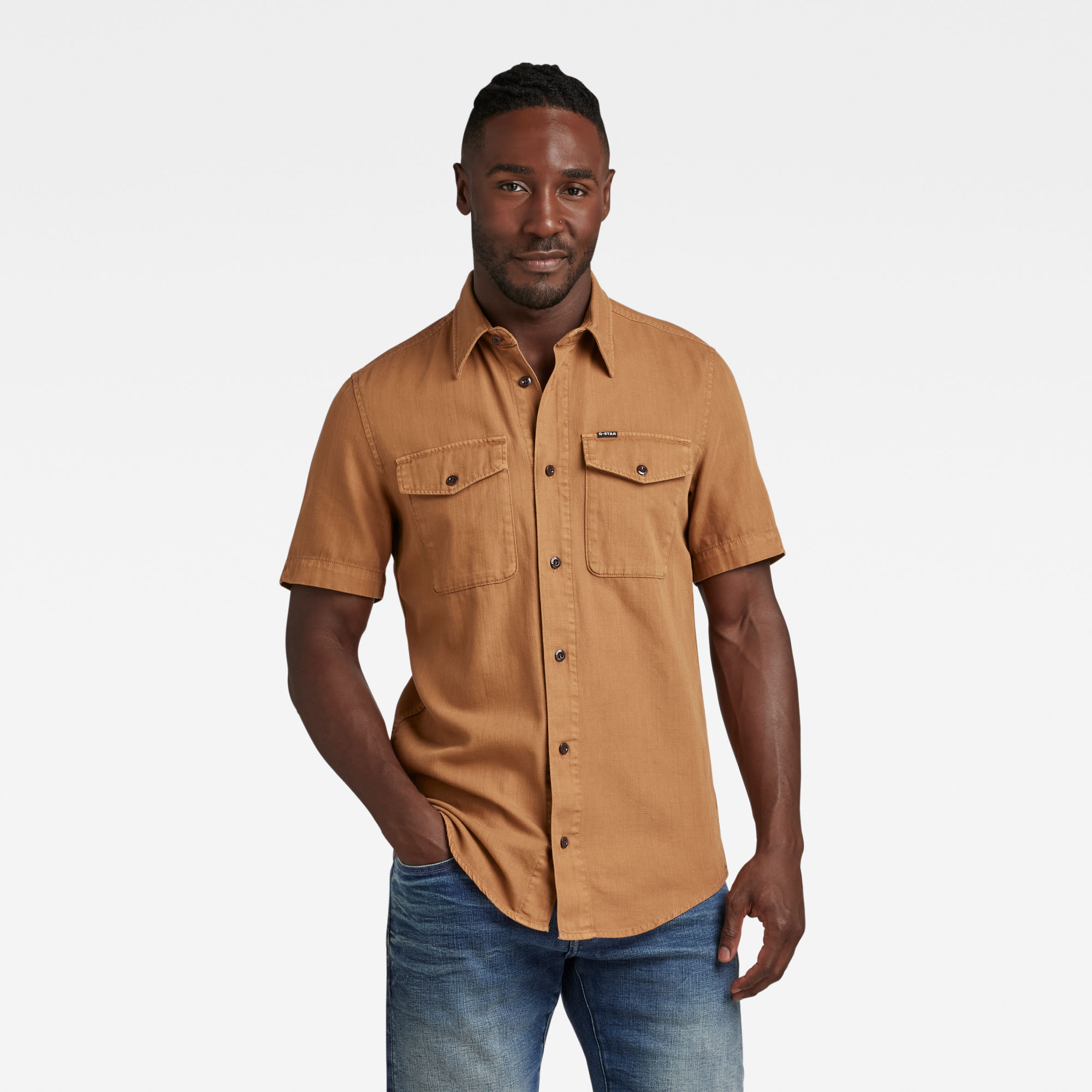 

Marine Slim Shirt - Brown - Men