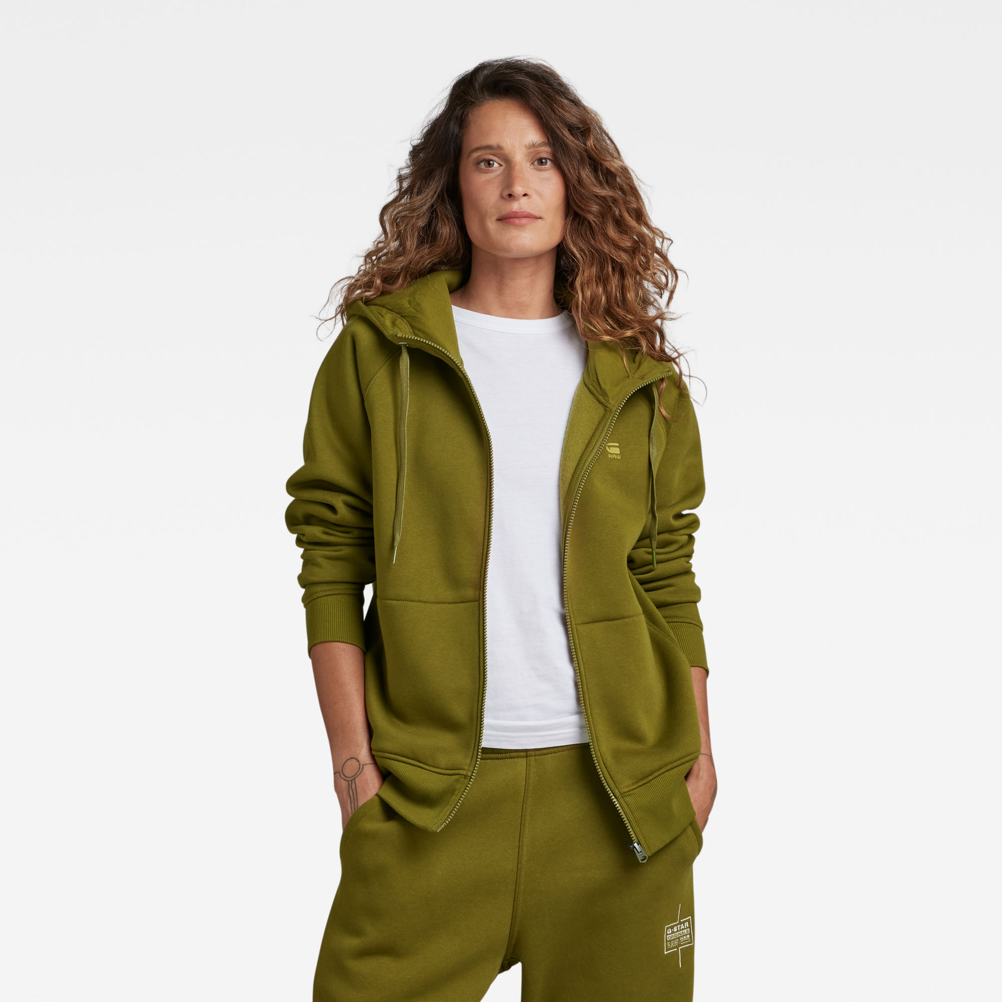 

Premium Core 2.1 Hoodie Met Rits - Groen - Dames