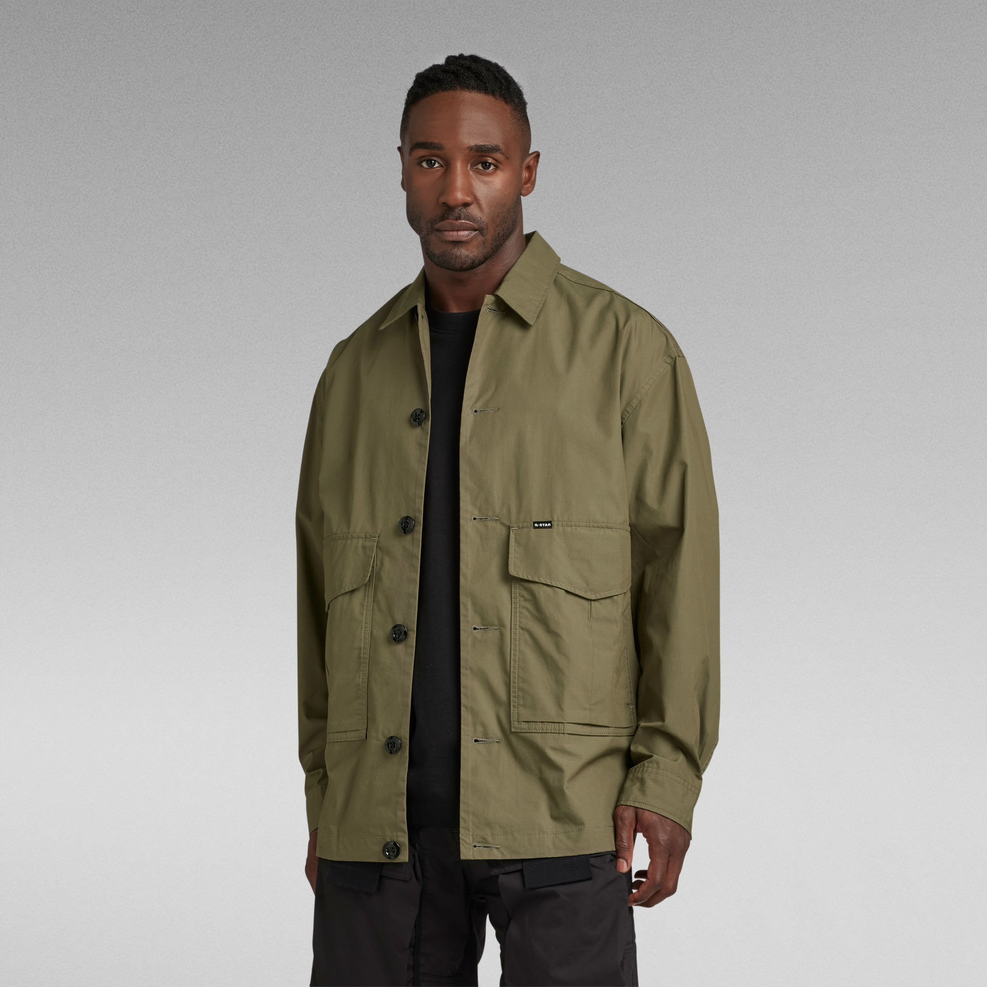 Oversized Camp Overshirt - Grün - Herren