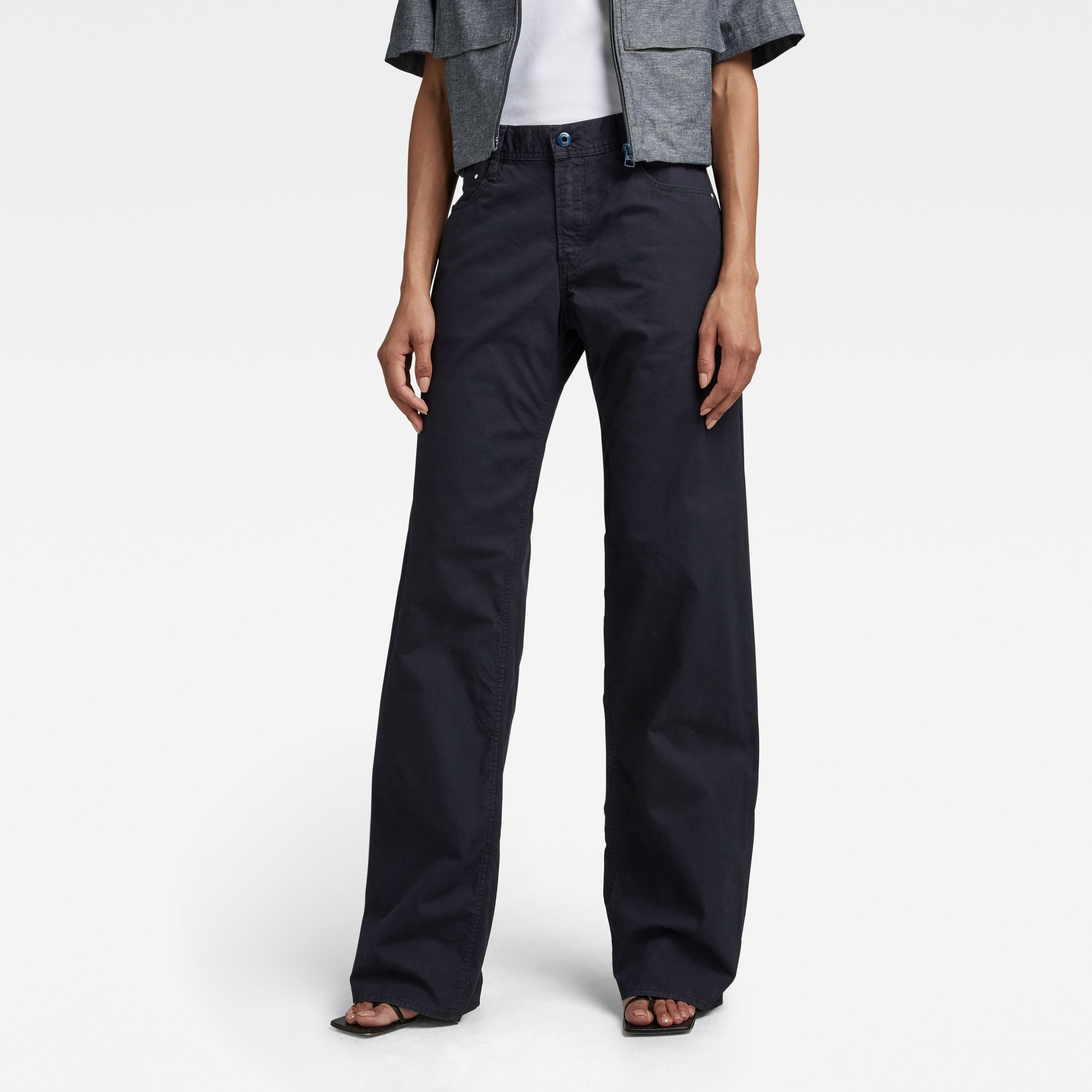 

Judee Low Waist Loose Broek - Donkerblauw - Dames