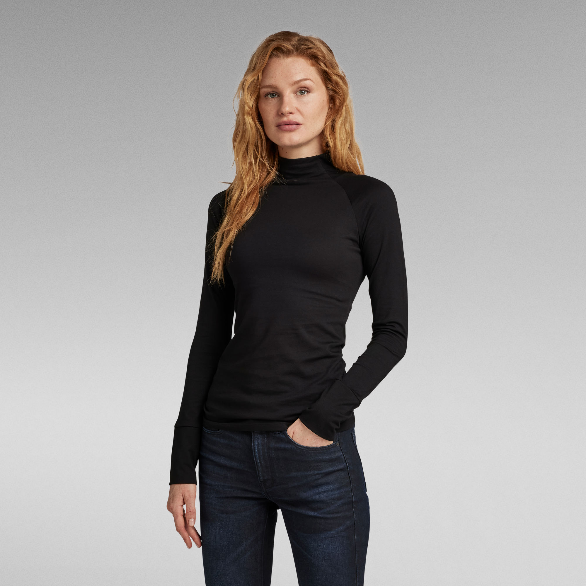 

Lecite Slim Turtle Top - Black - Women