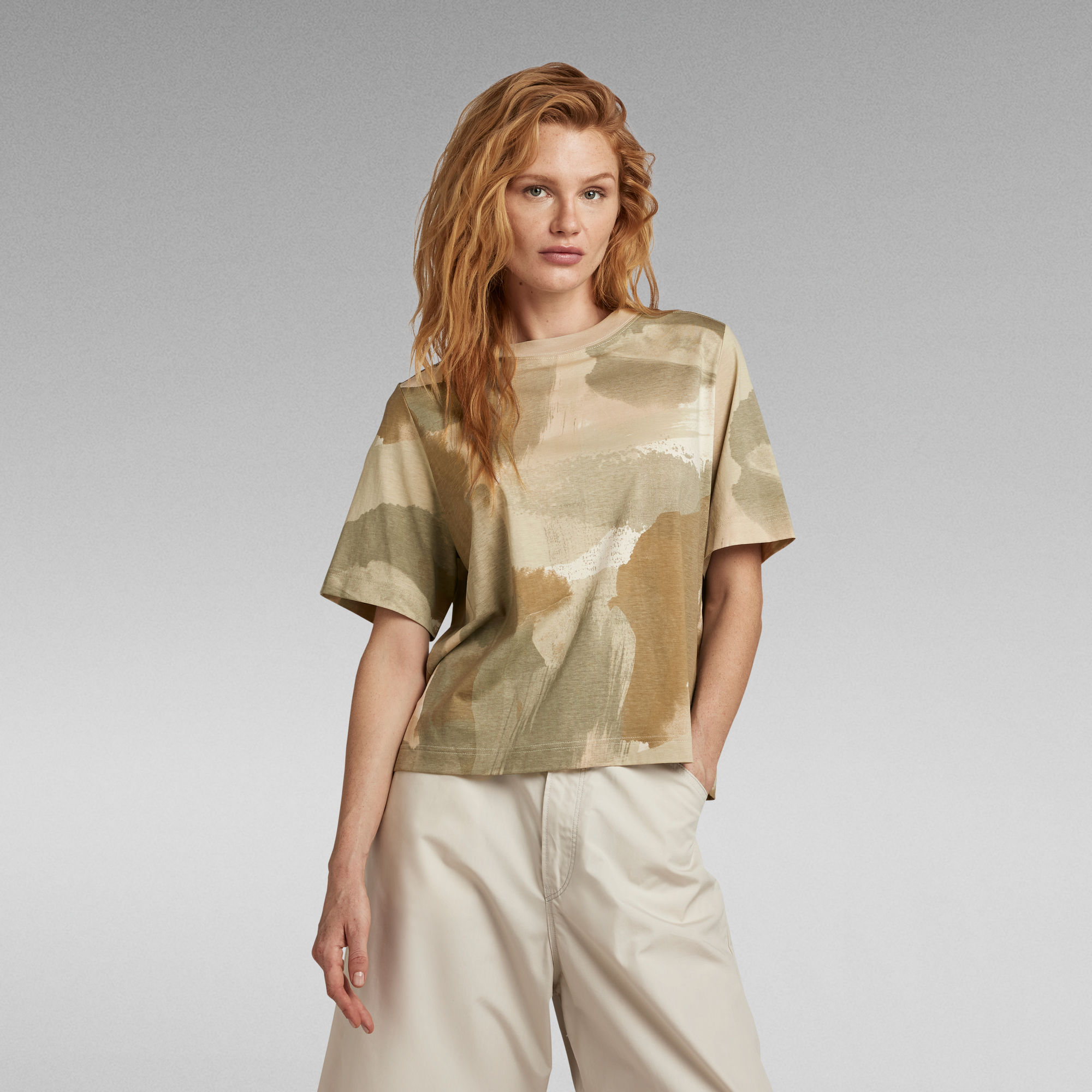 

Printed Boxy Top - Meerkleurig - Dames