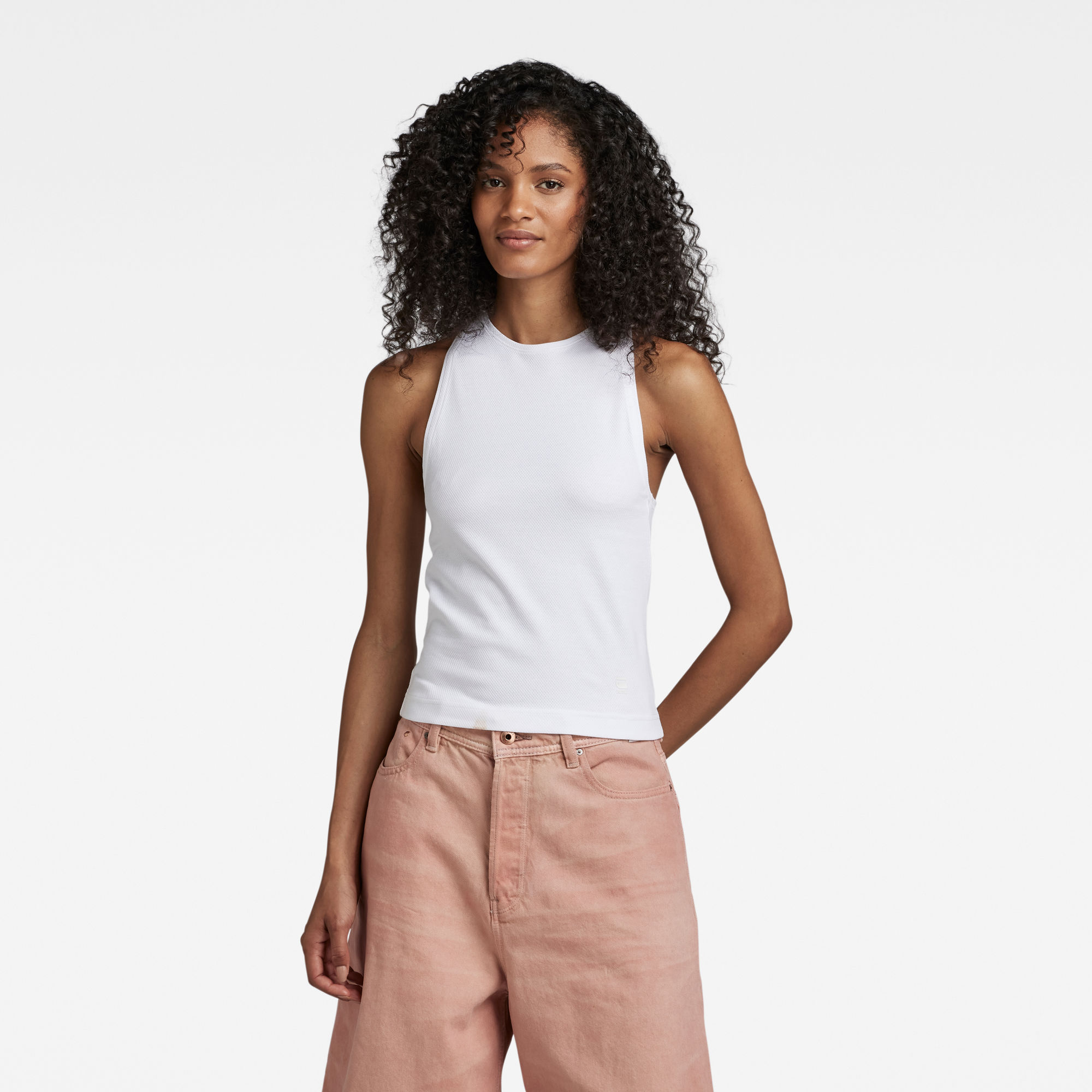 

Racer Slim Tanktop - Weiß - Damen