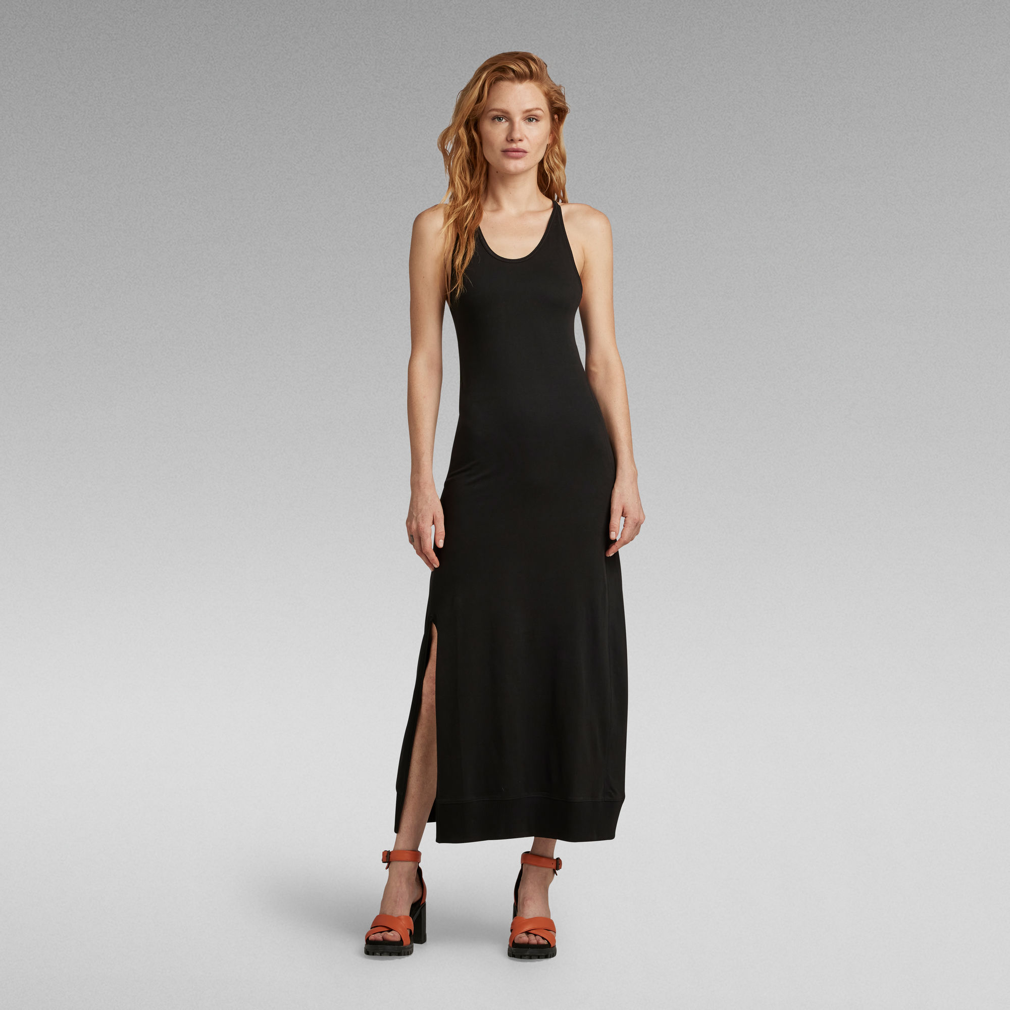 

Racer Slip Dress - Black - Women