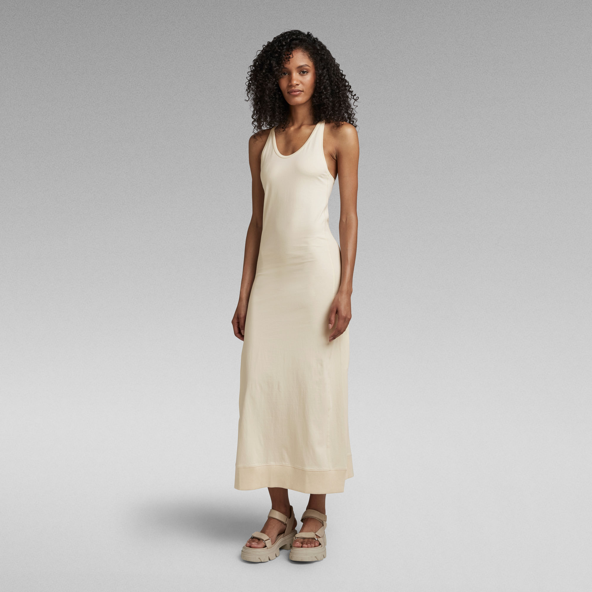 

Racer Slip Dress - White - Women