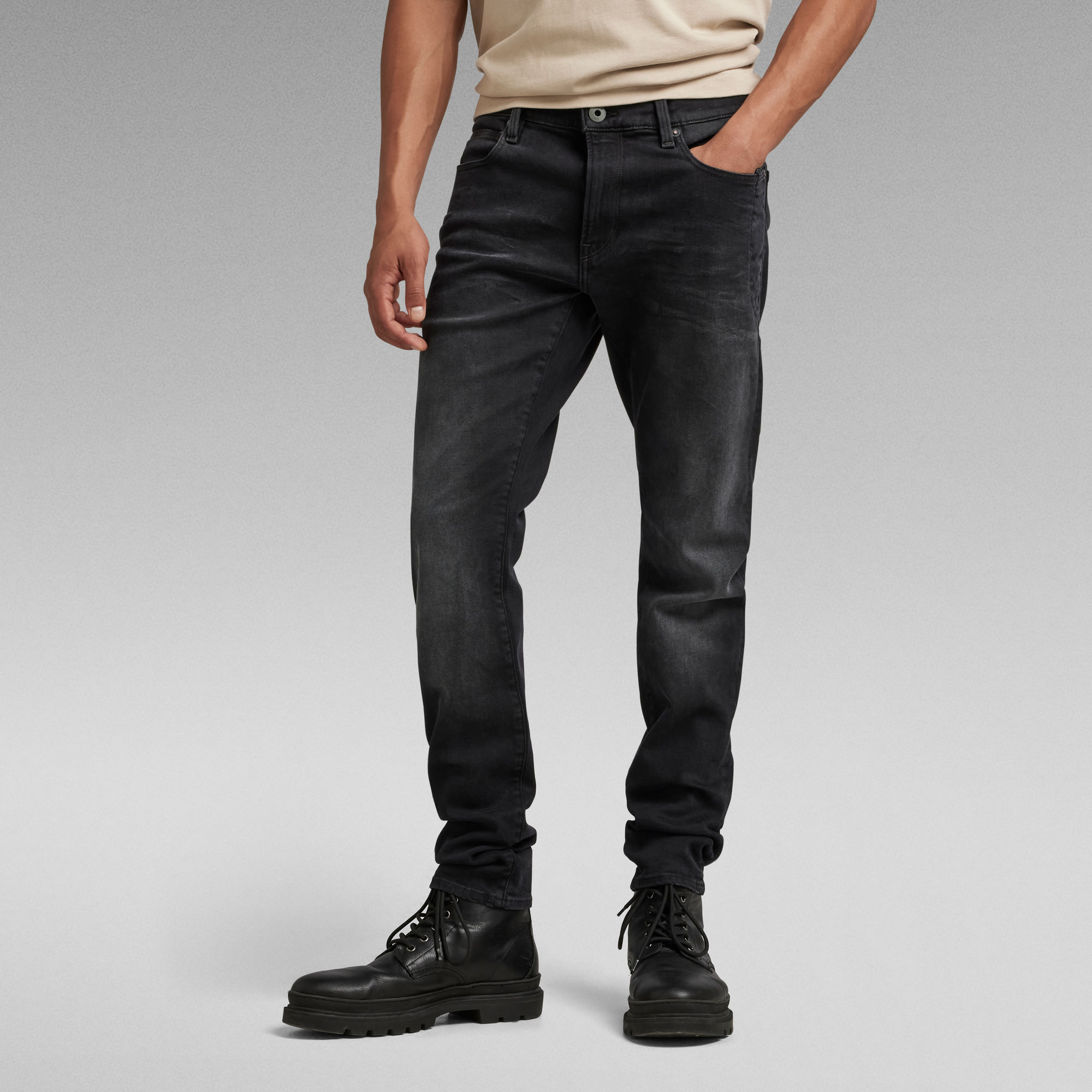 Premium Lancet Skinny Jeans - Schwarz - Herren