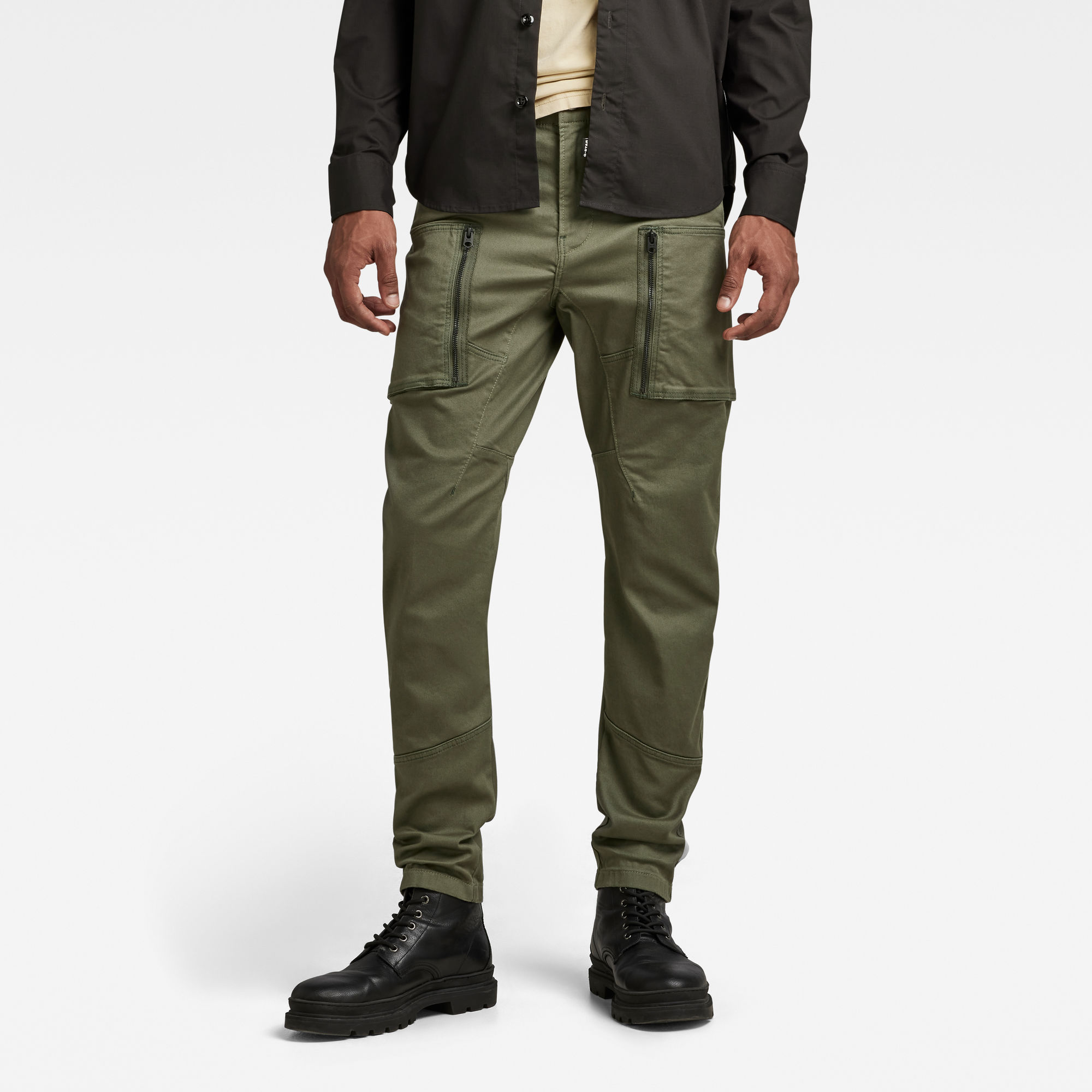 

Zip Pocket 3D Skinny Cargobroek - Groen - Heren