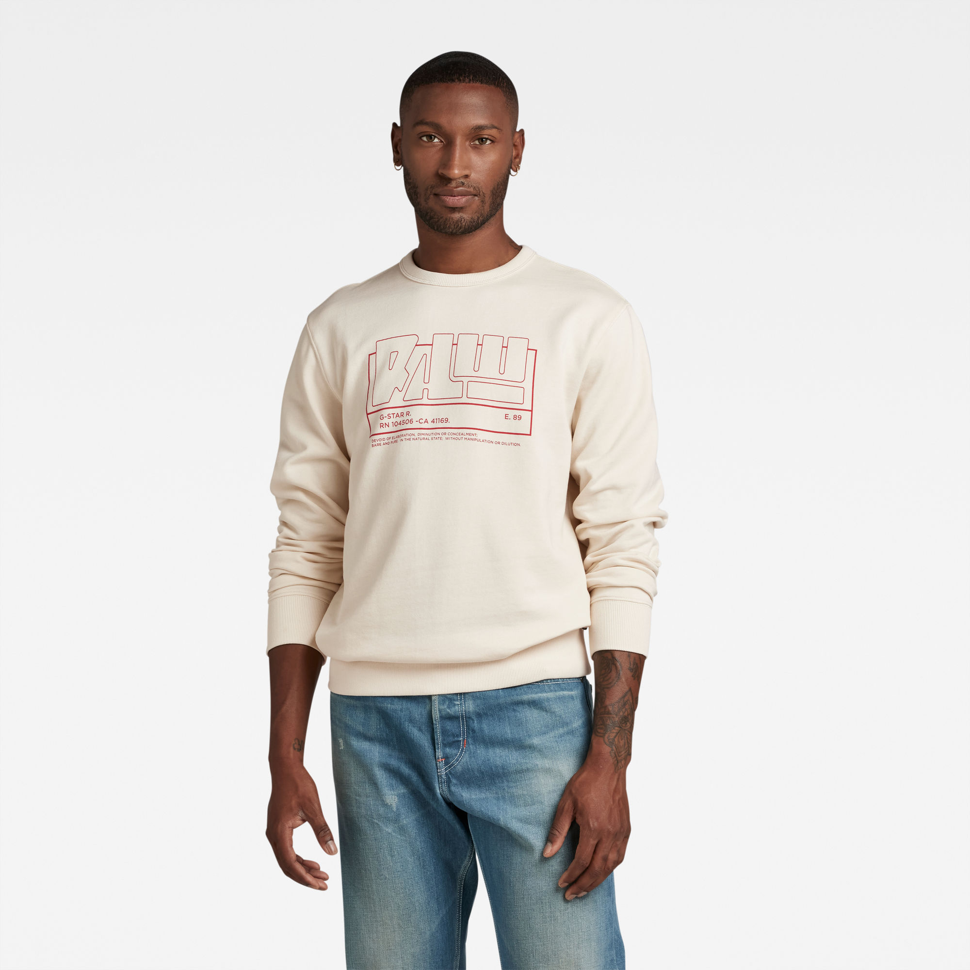 

RAW. Sweater - Wit - Heren