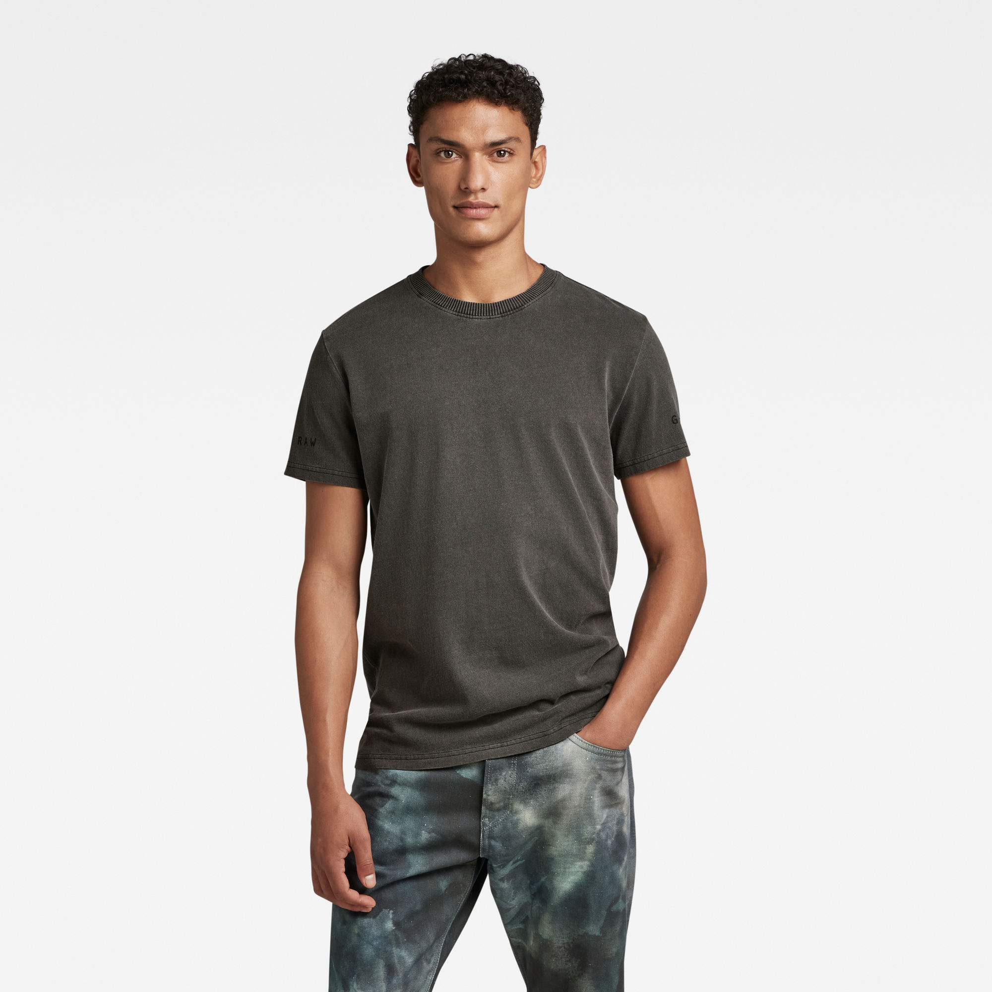

Pigment Dye T-Shirt - Zwart - Heren