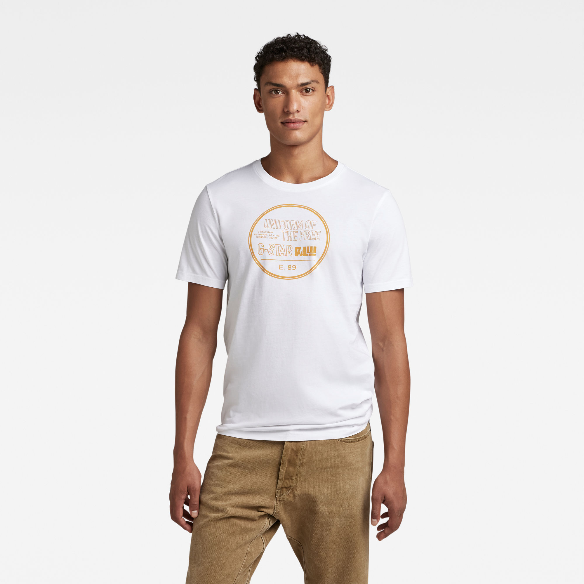 

Slim T-Shirt Chest Graphic - Wit - Heren