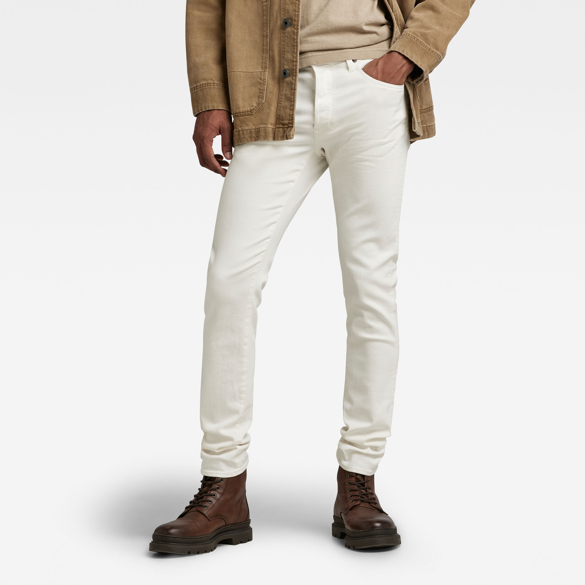 

3301 Slim Jeans - White - Men
