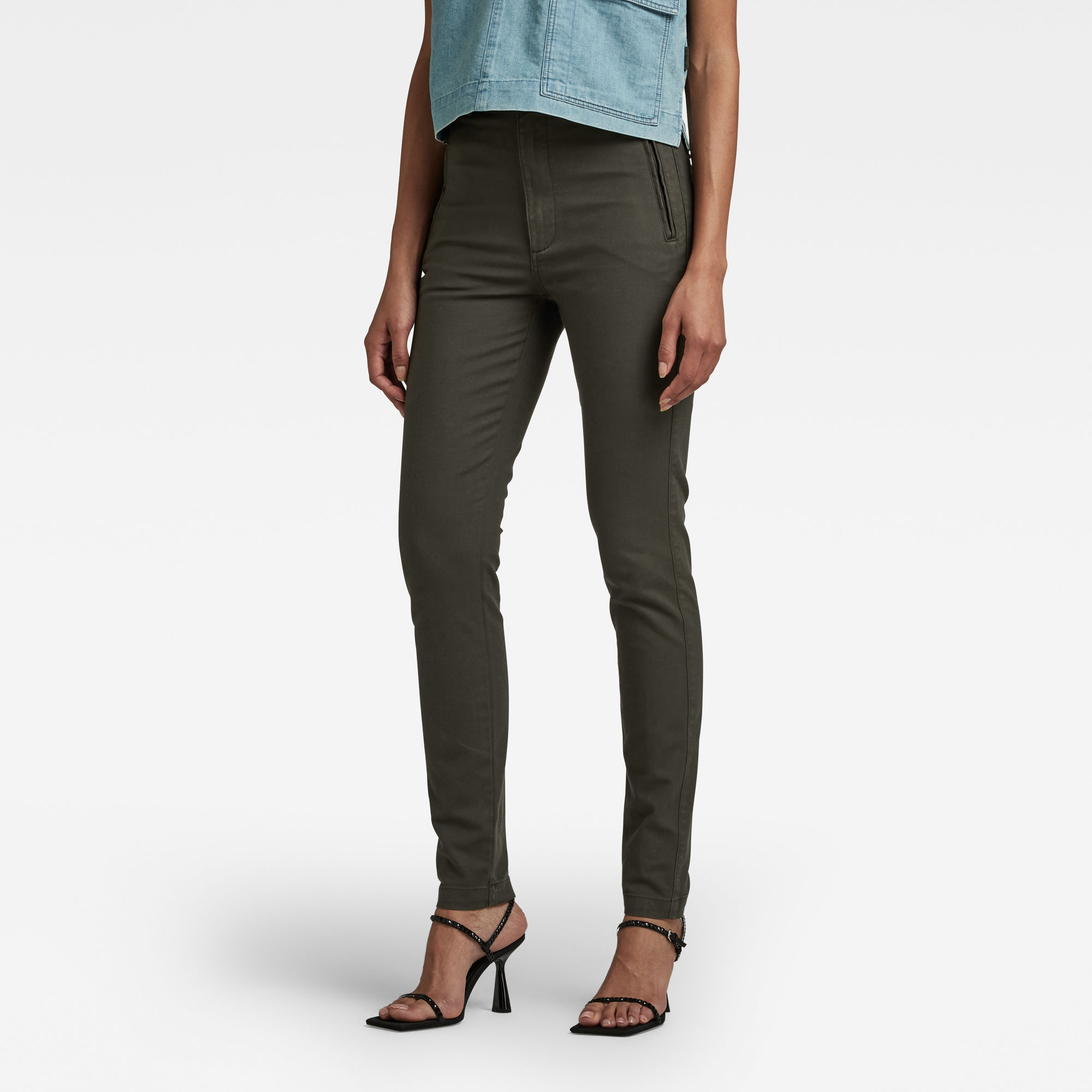 

Weld High Skinny Chino - Grijs - Dames