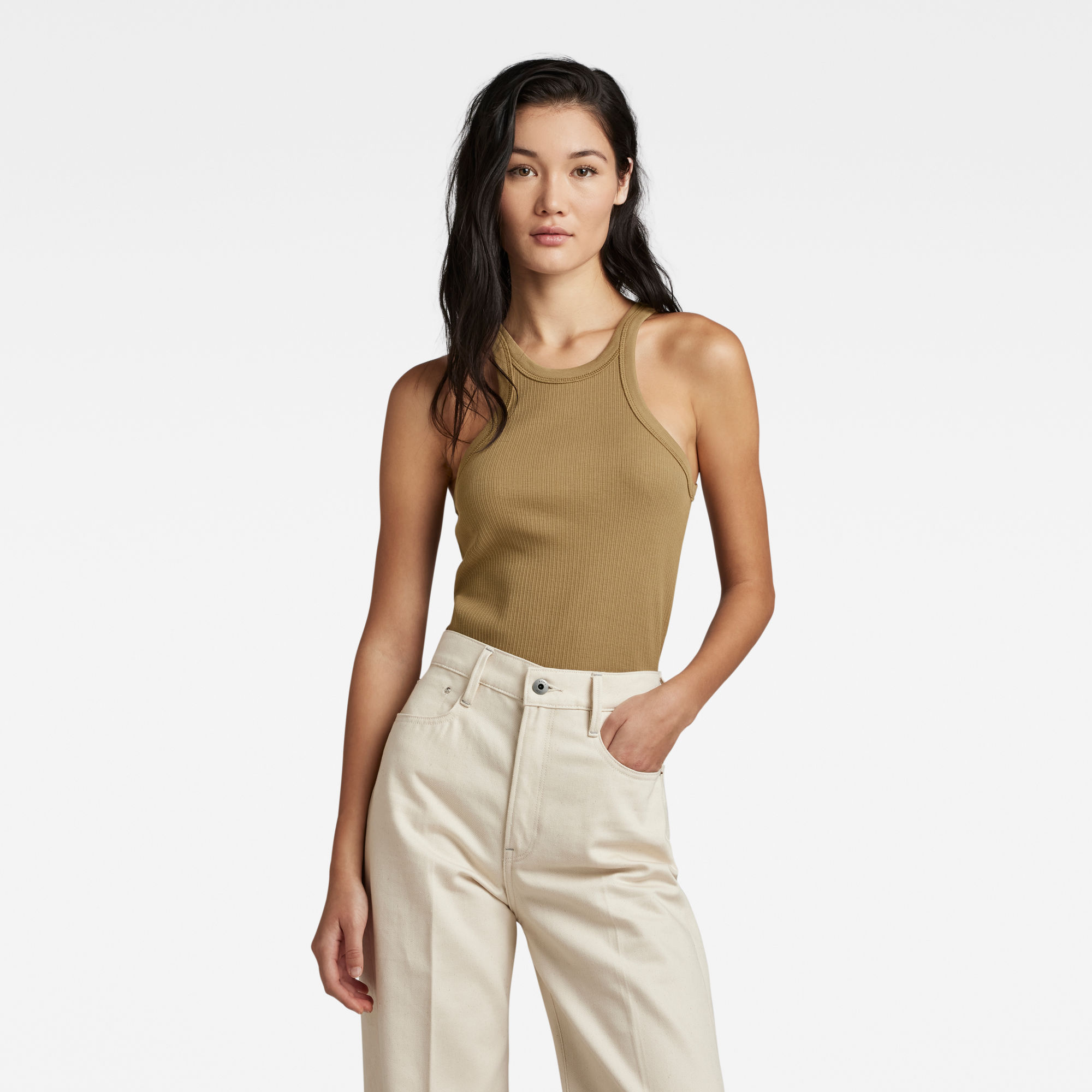 G-Star RAW Italian Utility Ultra Slim Tanktop Beige Dames