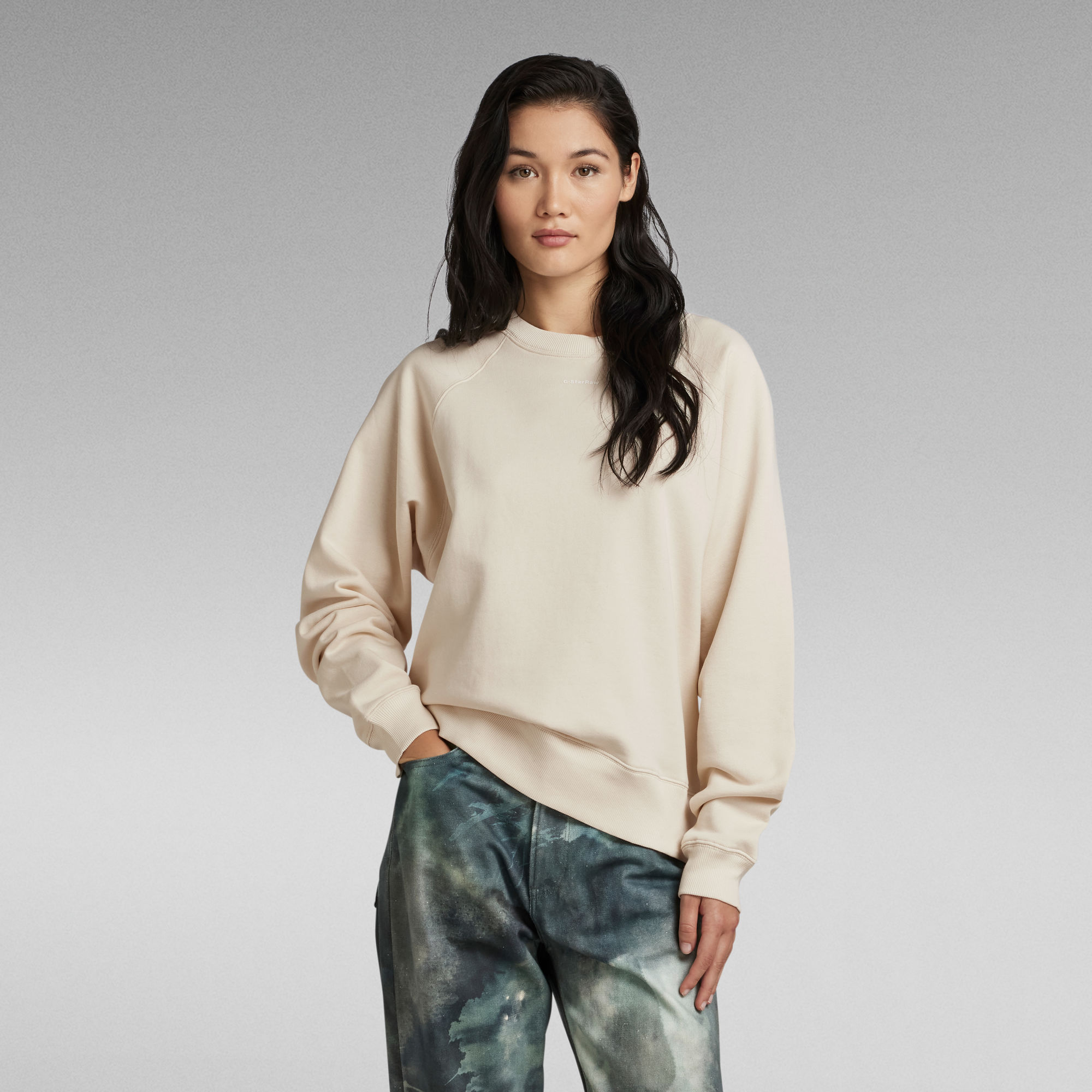 

Back Photo Print Sweater - White - Women