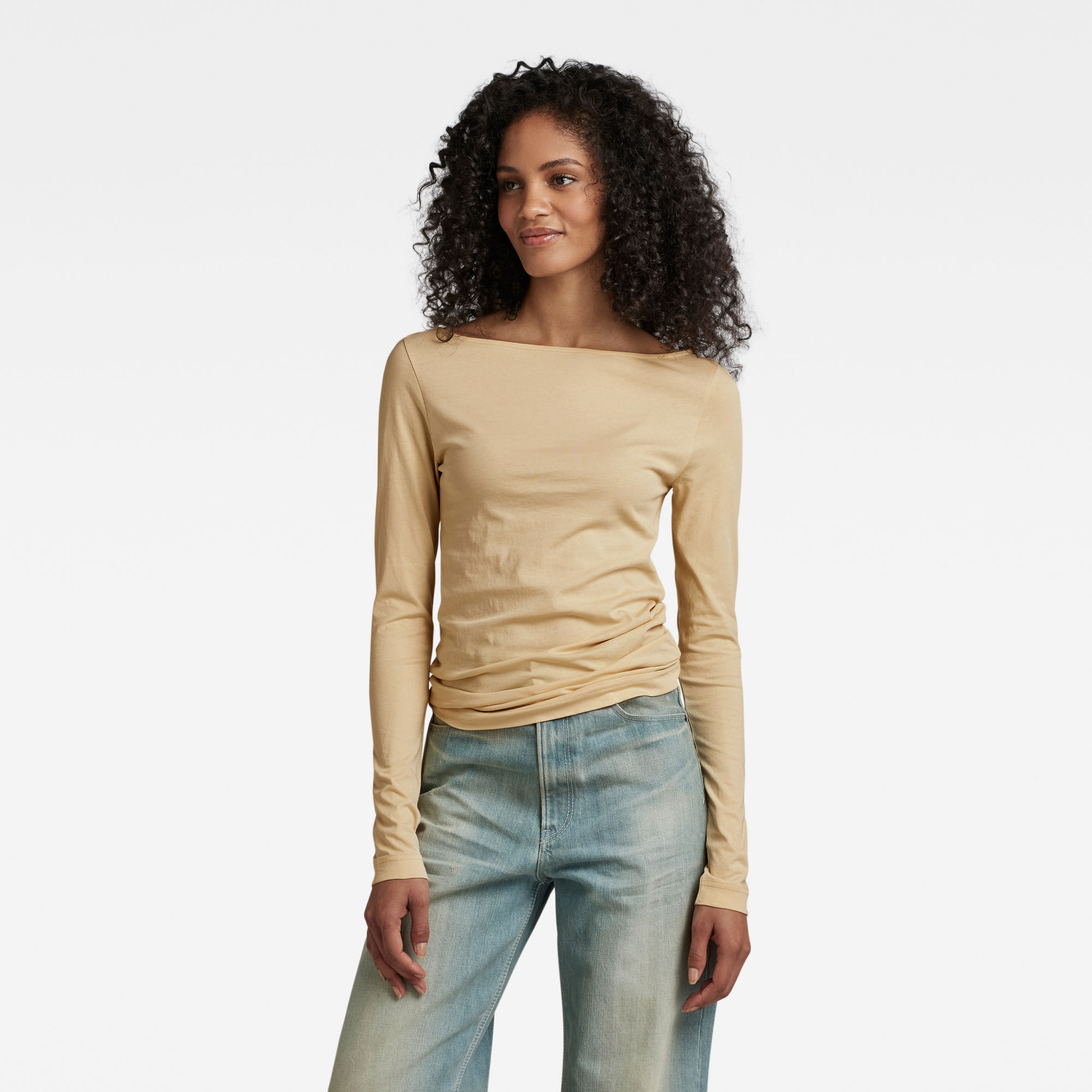 

Boat Slim Top - Beige - Women