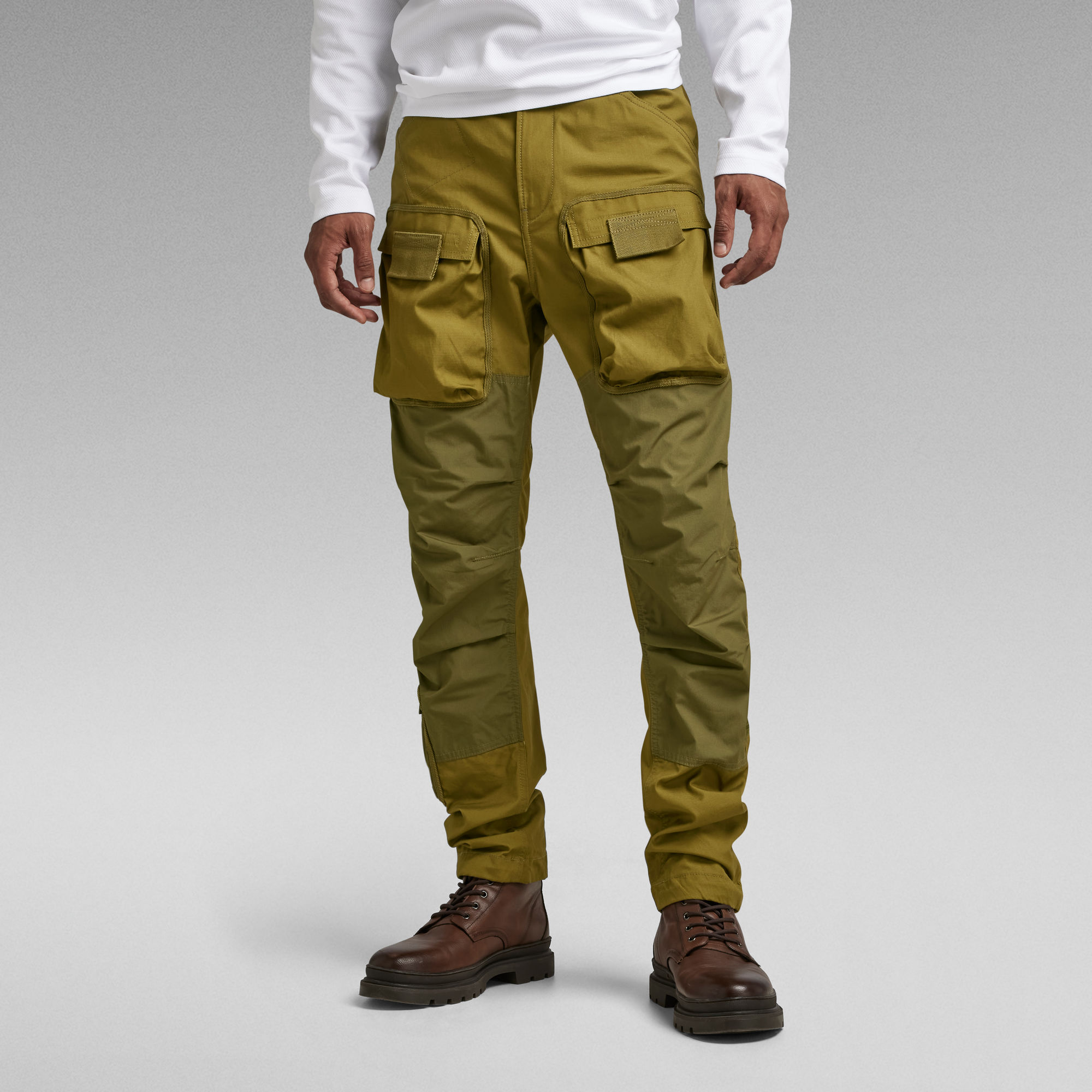 

3D Regular Tapered Cargo Pants - Green - Men