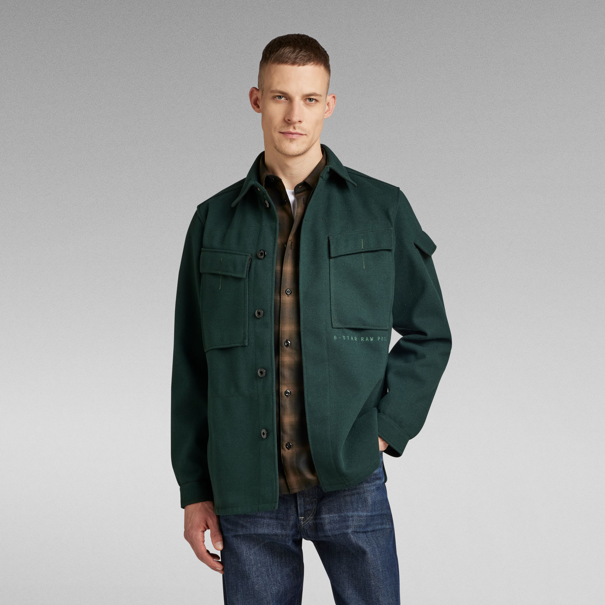 

Unisex Mysterious Overshirt - Green - Men