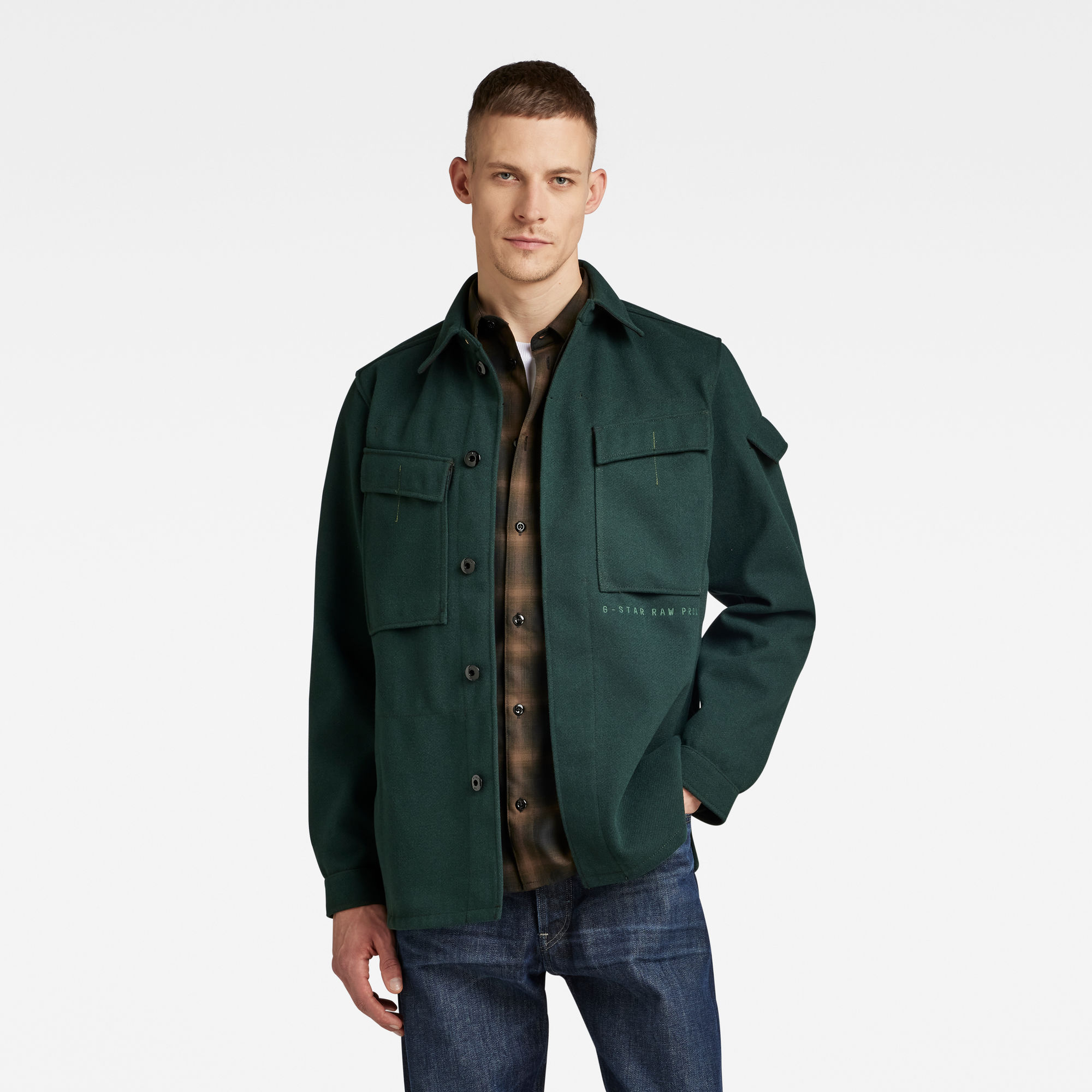 

Unisex Mysterious Overshirt - Green - Men