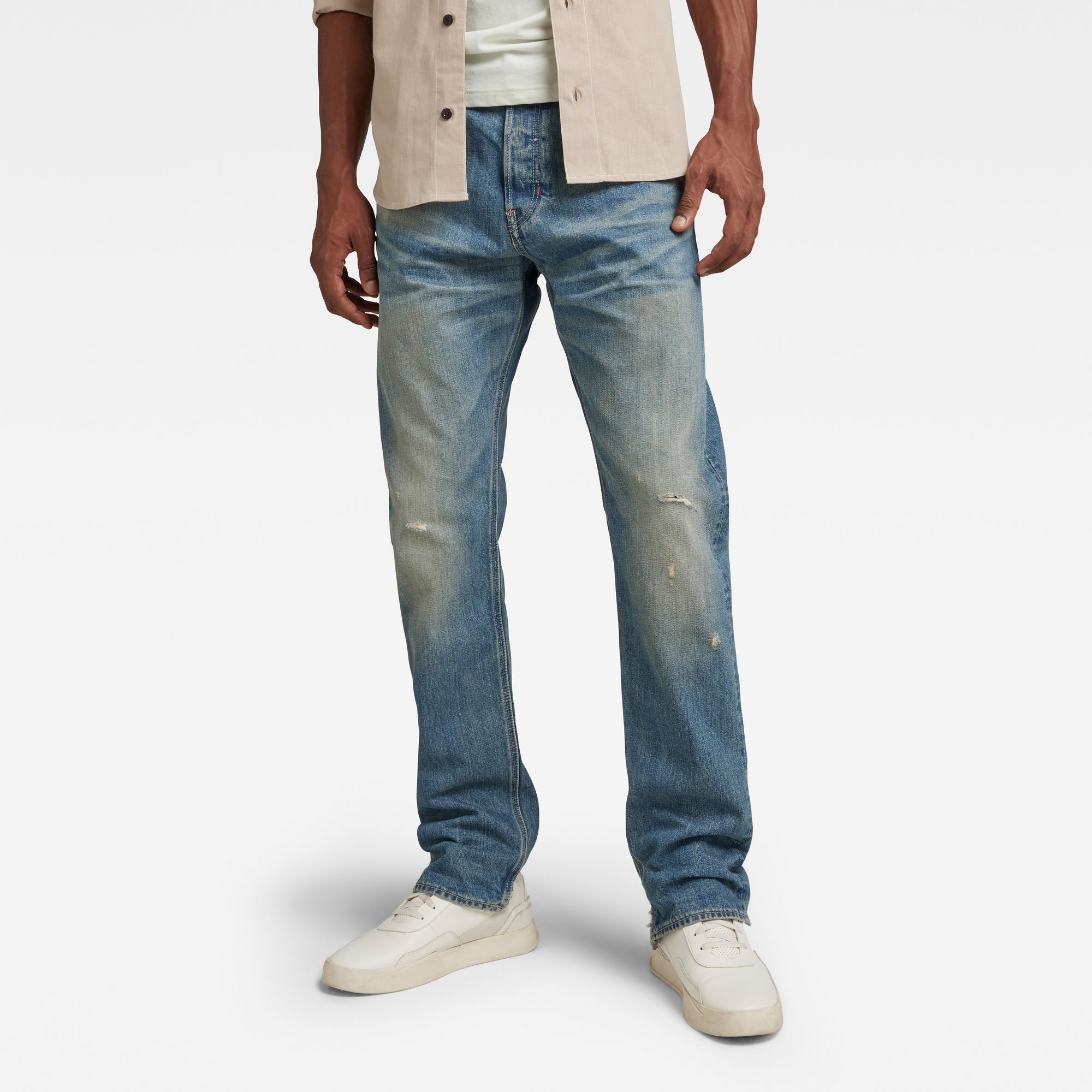 

Premium Triple A Regular Straight Jeans - Mittelblau - Herren