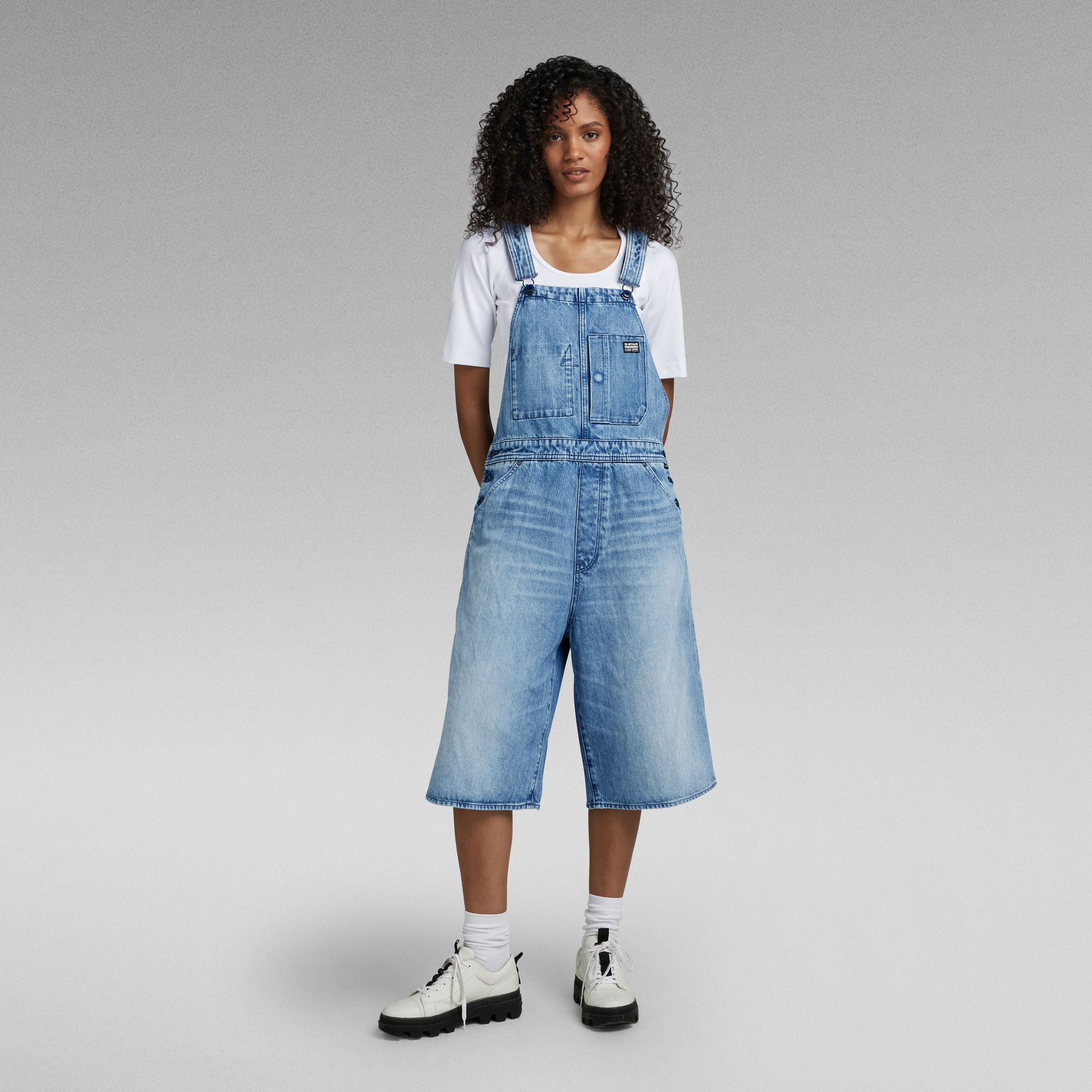 Short Bib Overall - Hellblau - Damen