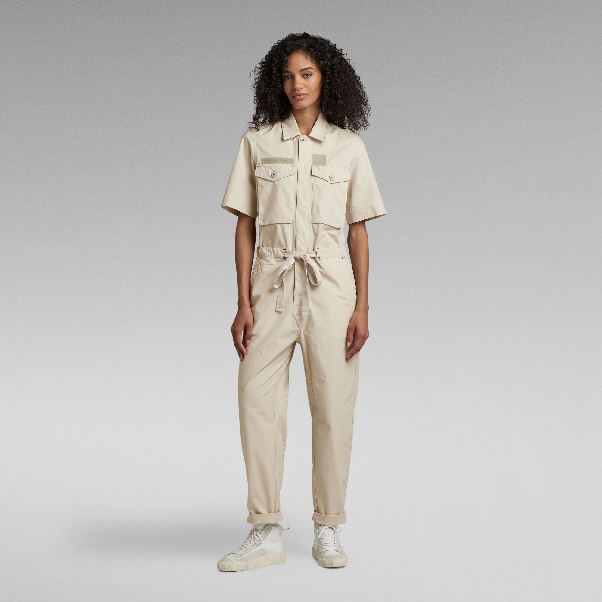 Army Jumpsuit - Beige - Damen