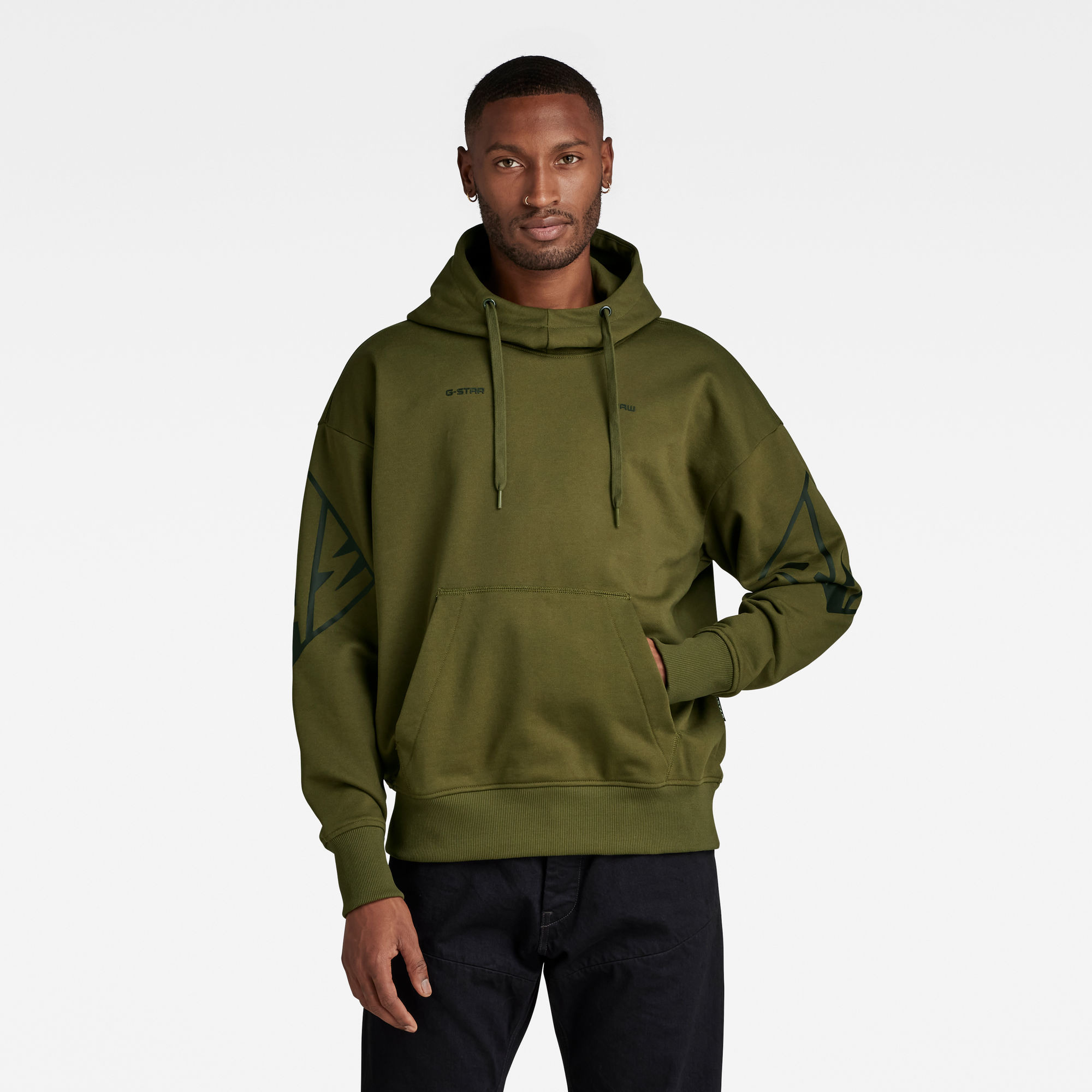 

Sleeve Graphics Oversized Hoodie - Grün - Herren