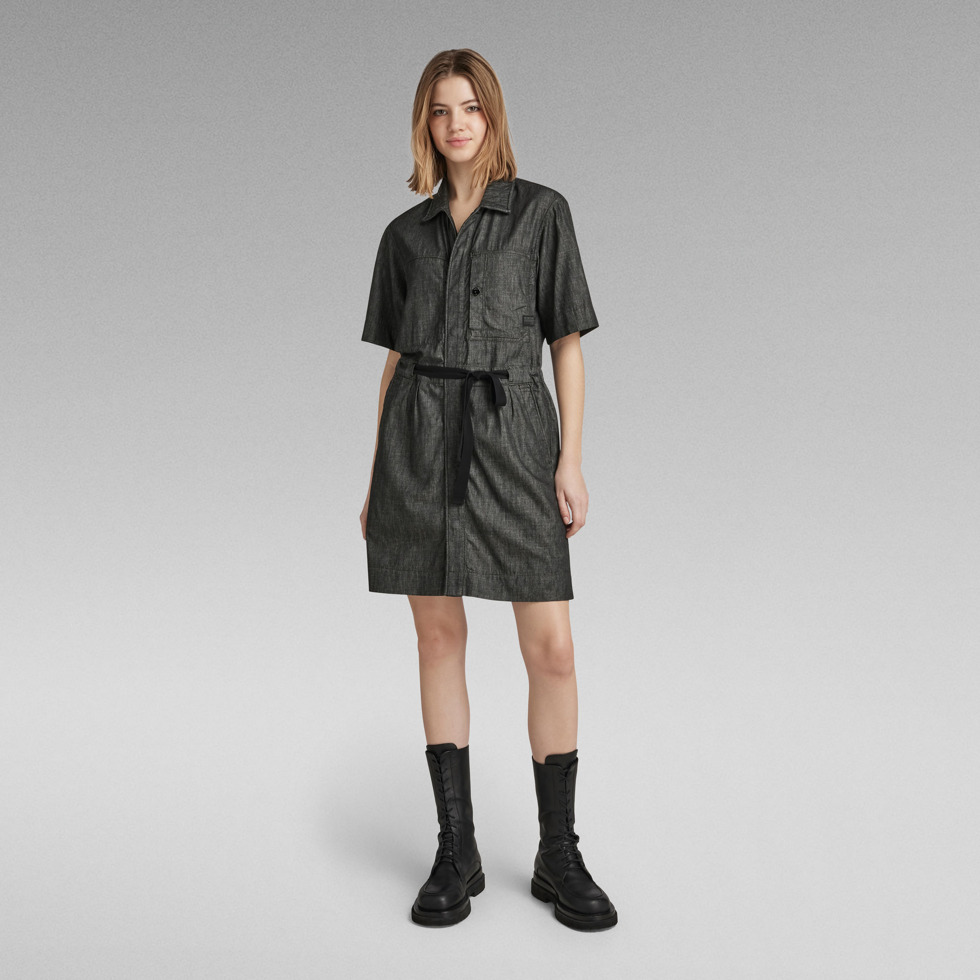 Army Kleid - Schwarz - Damen