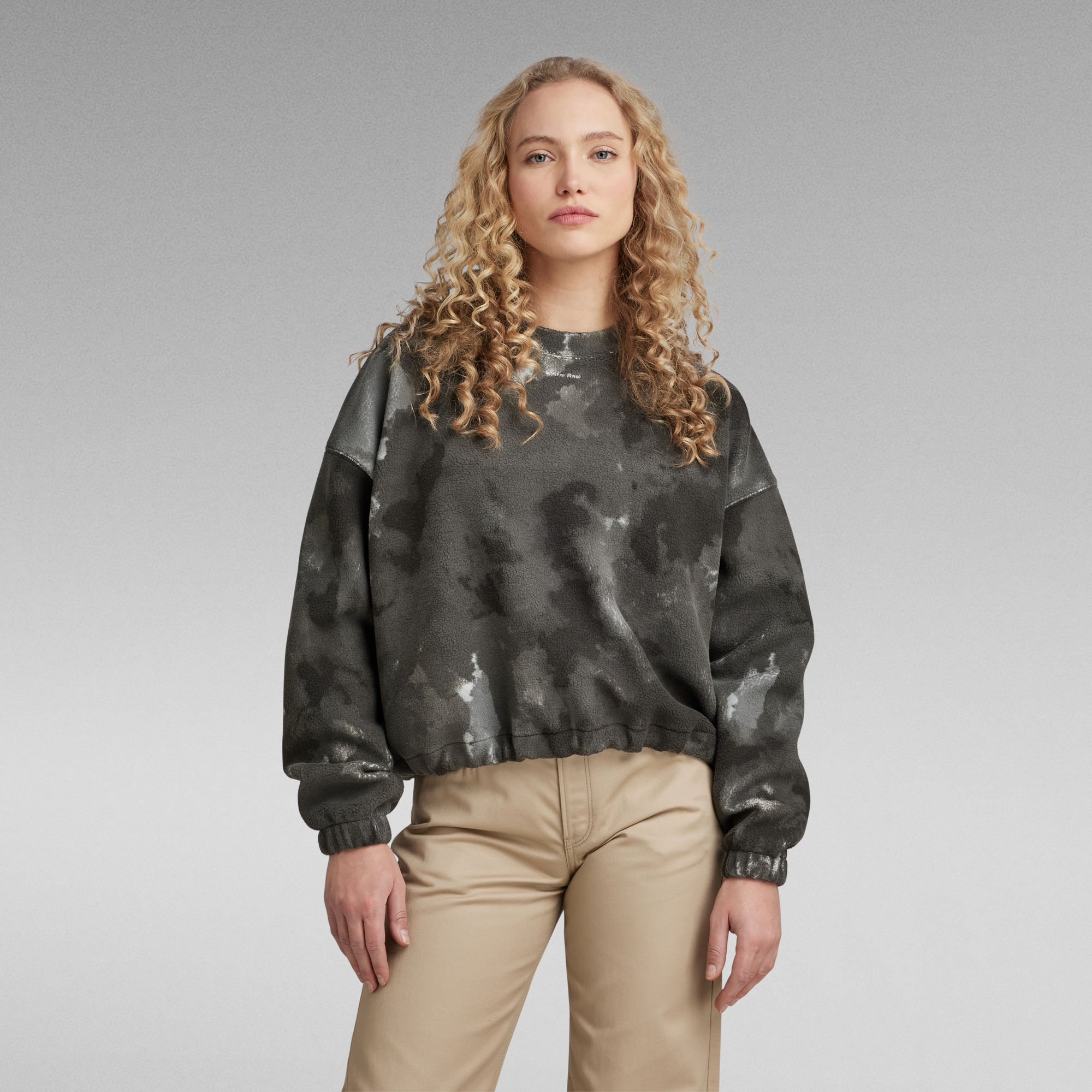 Fleece AOP XXL Sweatshirt - Mehrfarbig - Damen