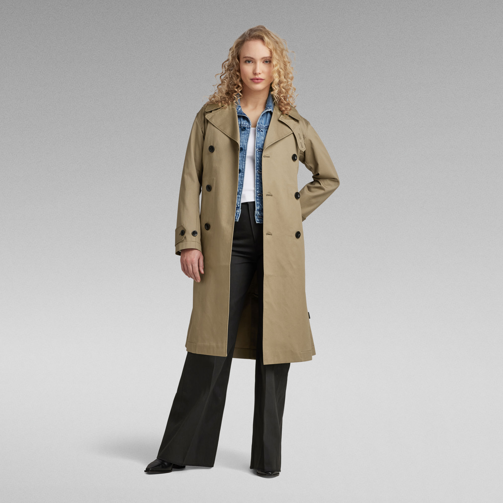 

High Trenchcoat - Bruin - Dames