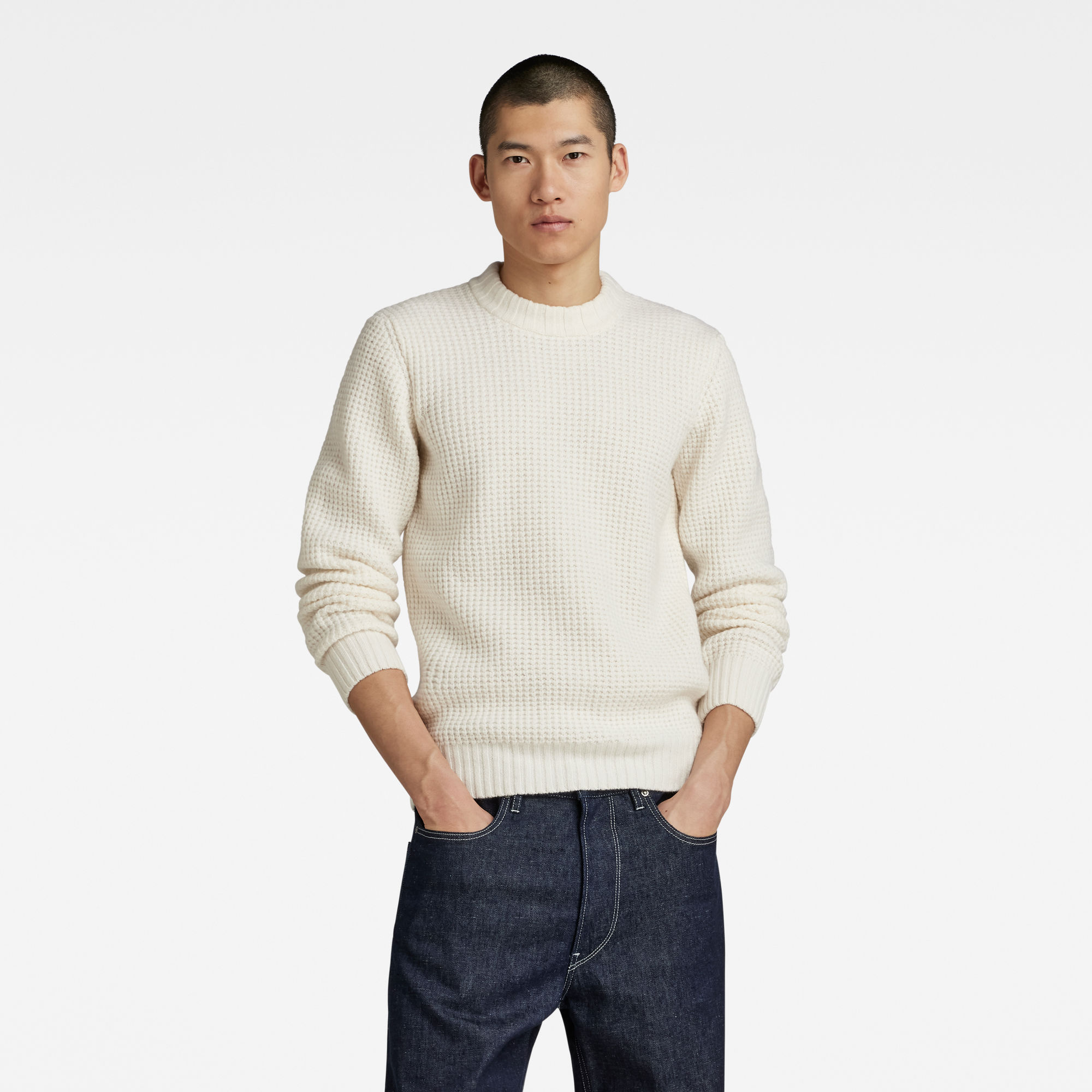 

Chunky Gebreide Trui - Beige - Heren