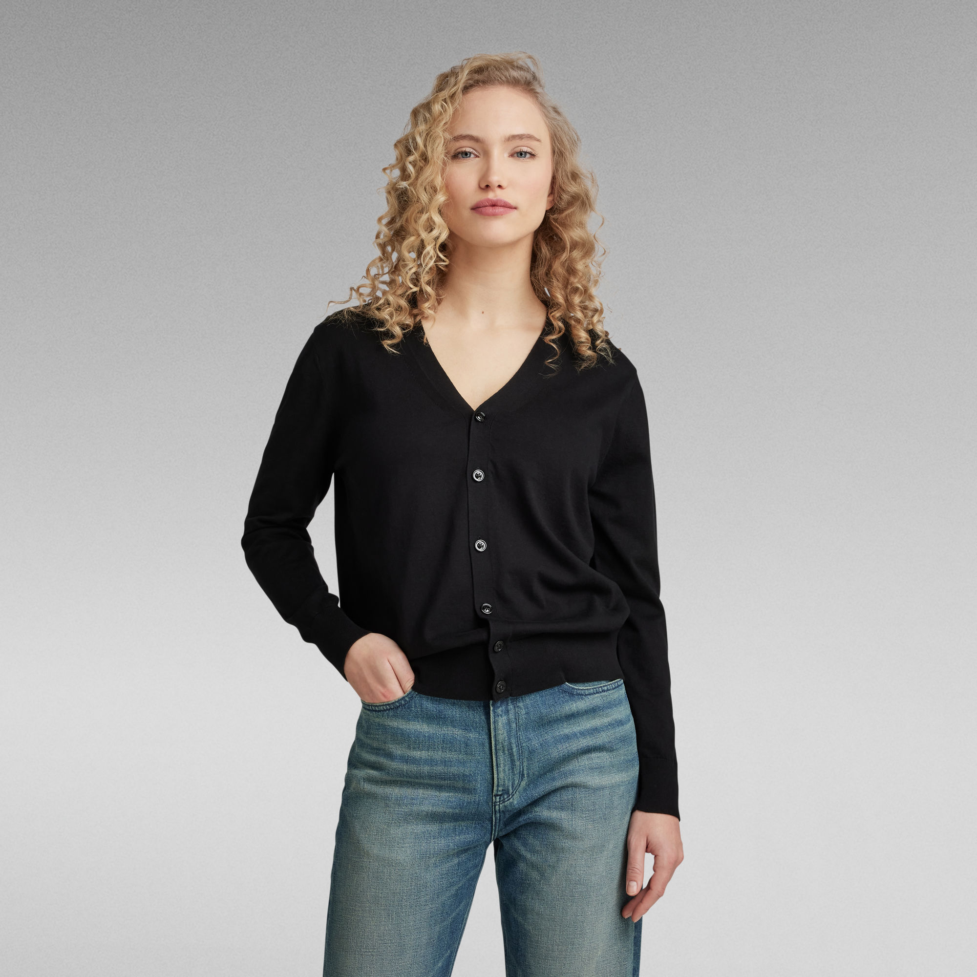 Core Cardigan Knit - Schwarz - Damen