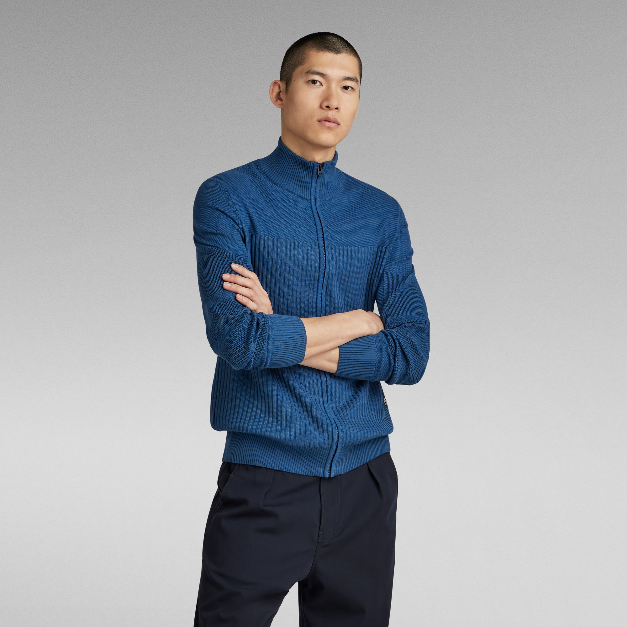 

3D Biker Zip Thru Knit - Multi color - Men