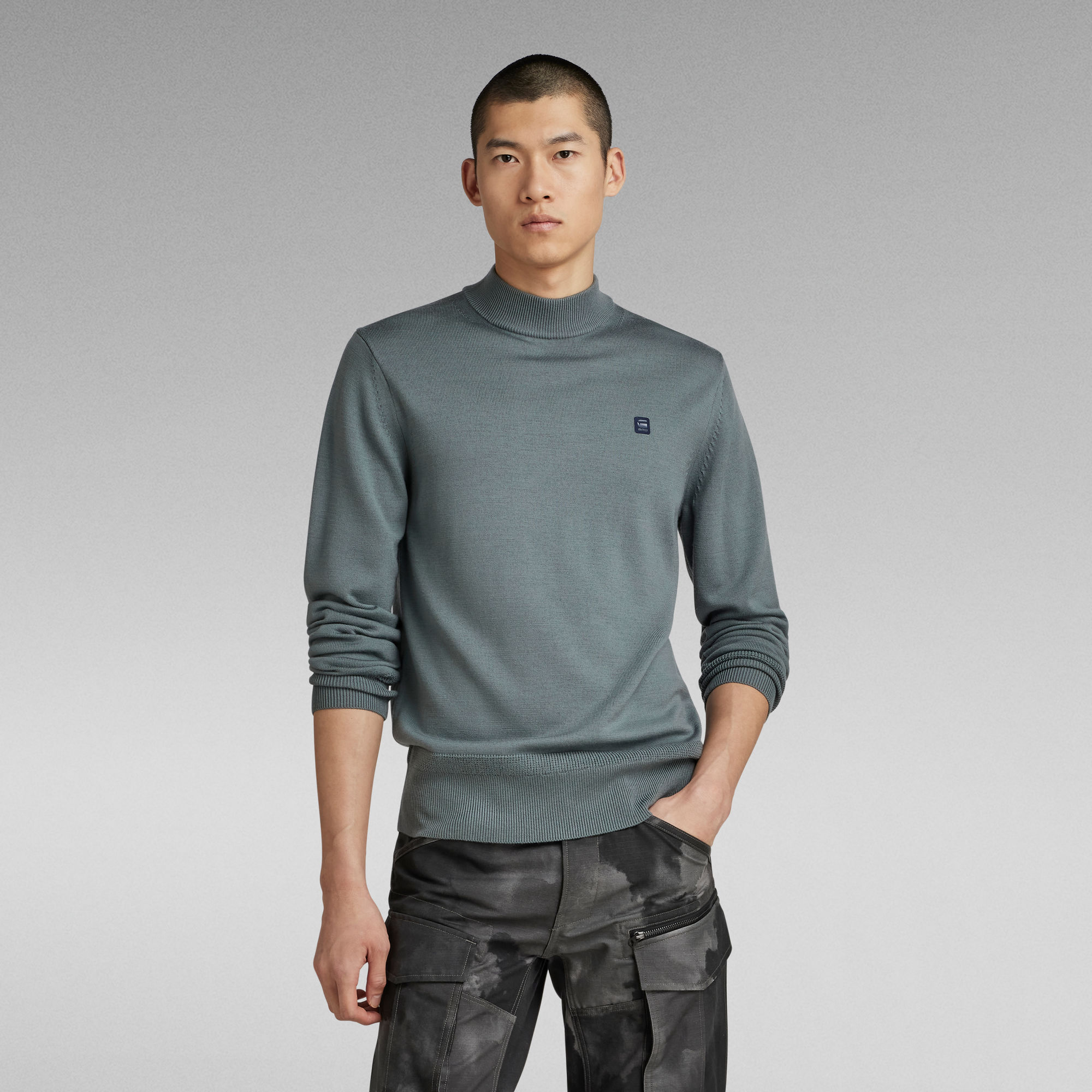 

Premium Core Mock Knit - Grey - Men