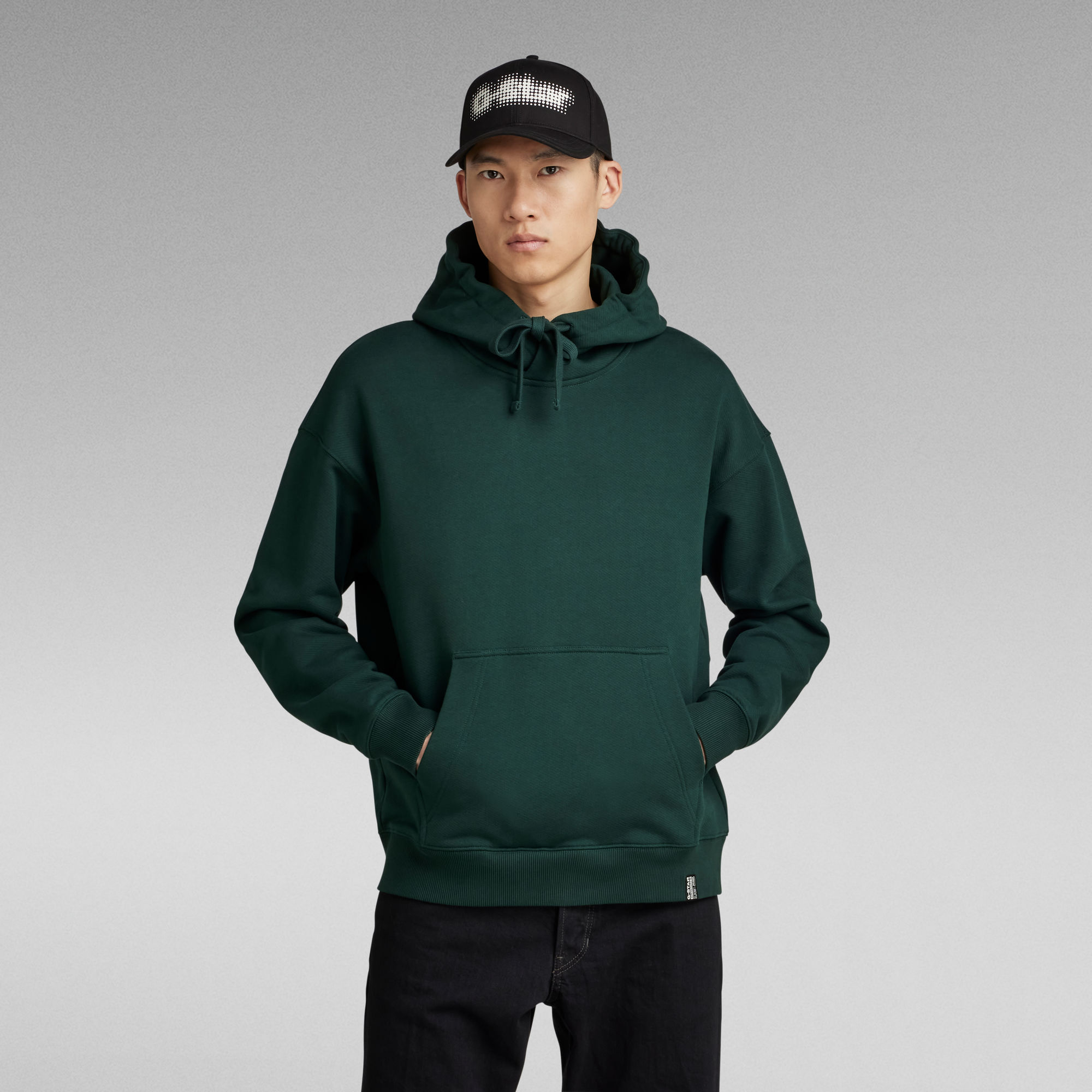 

Essential Unisex Loose Hooded Sweater - Green - Men