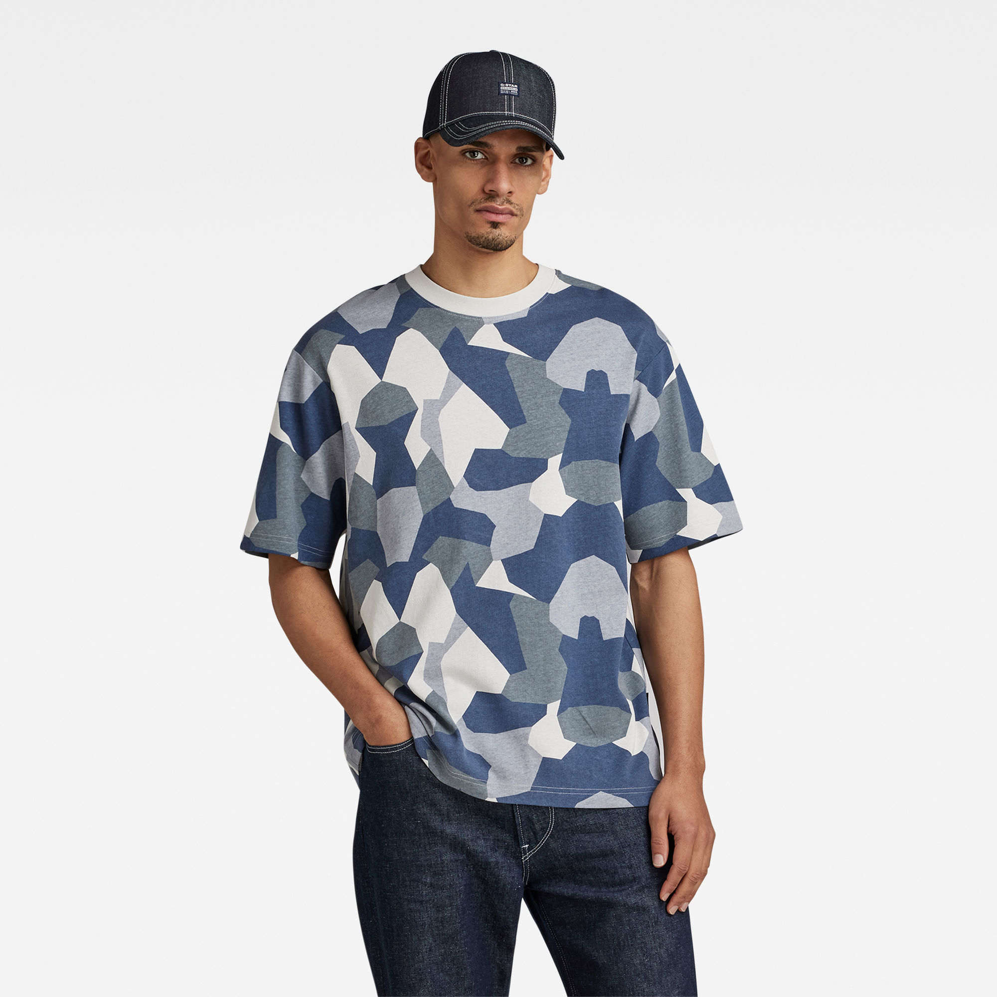 

Oversized Boxy T-Shirt Symmetric Allover - Meerkleurig - Heren