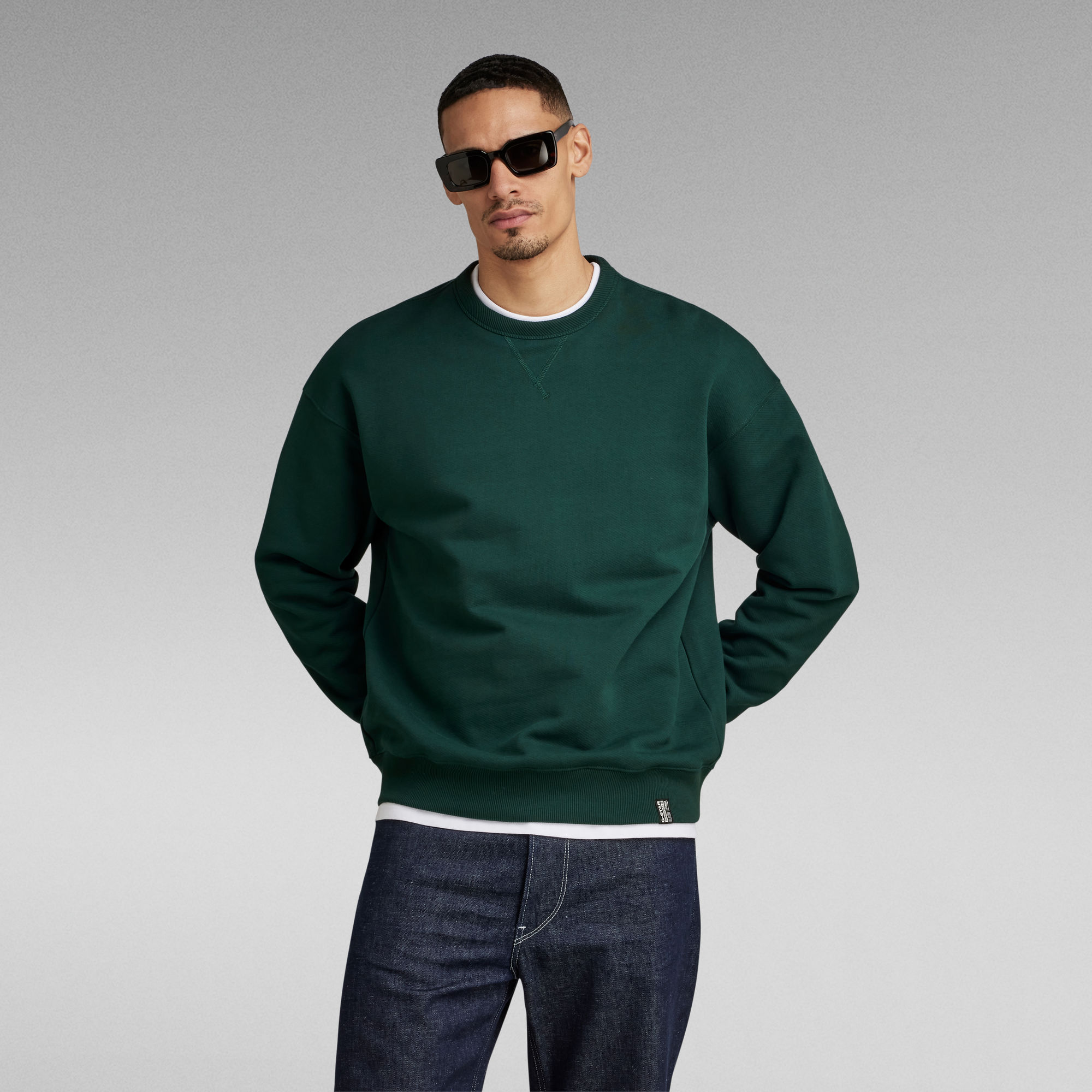 

Essential Unisex Loose Sweater - Green - Men