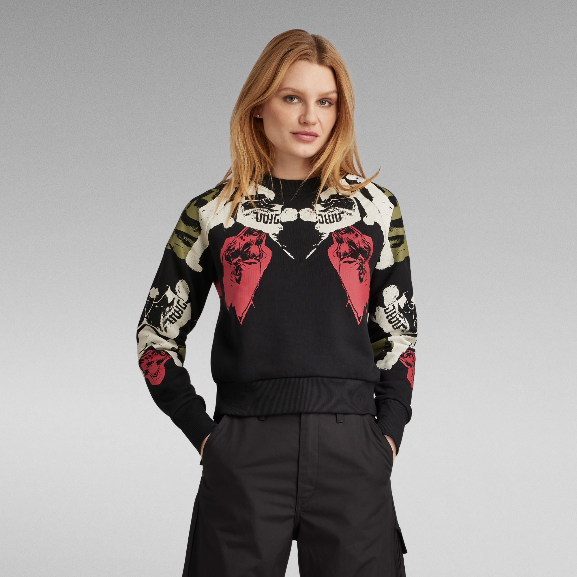 

Lookbook Print Sweater - Black - Women