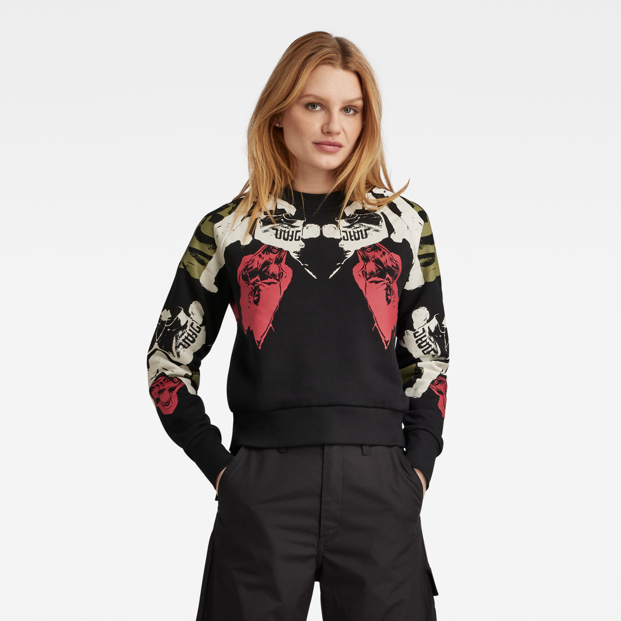 

Lookbook Print Sweater - Zwart - Dames