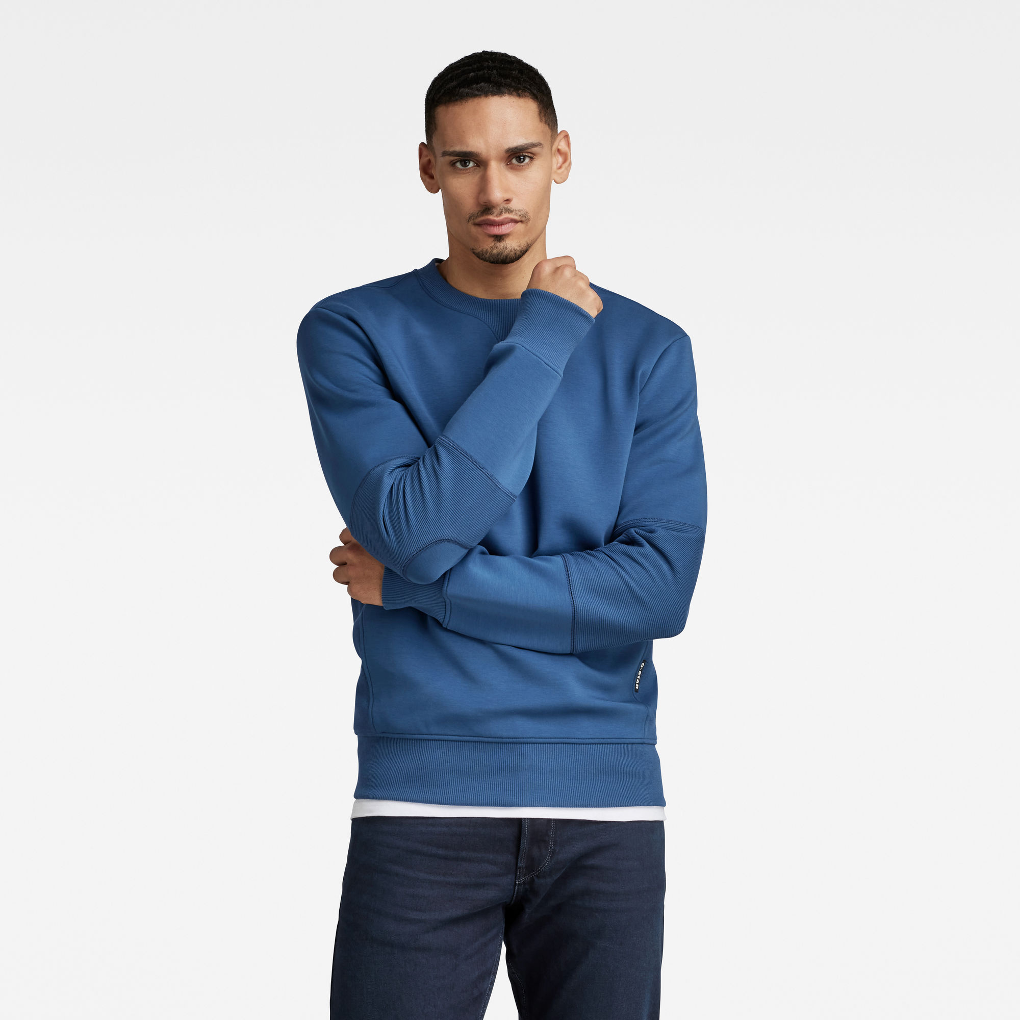 

Moto Sweater - Midden blauw - Heren