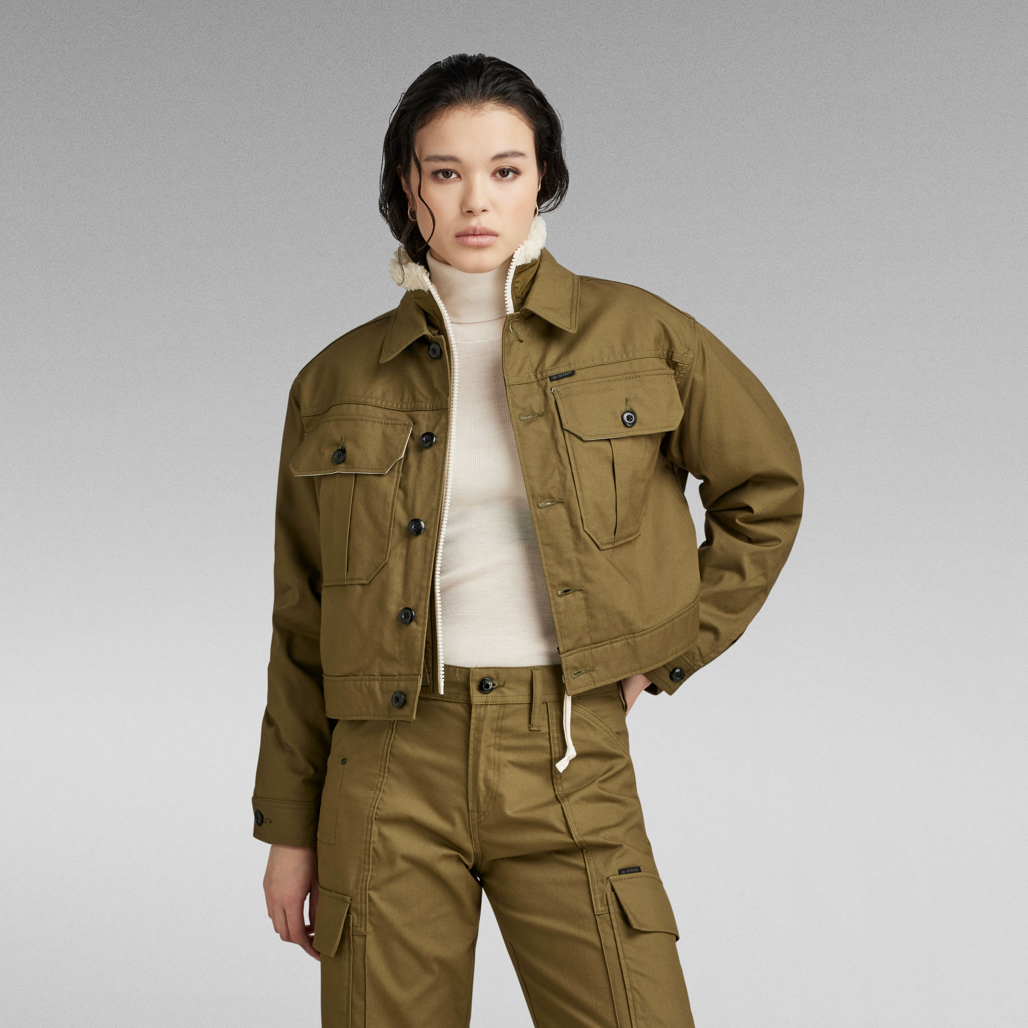 

Cropped Hunter Jacket - Green - Women