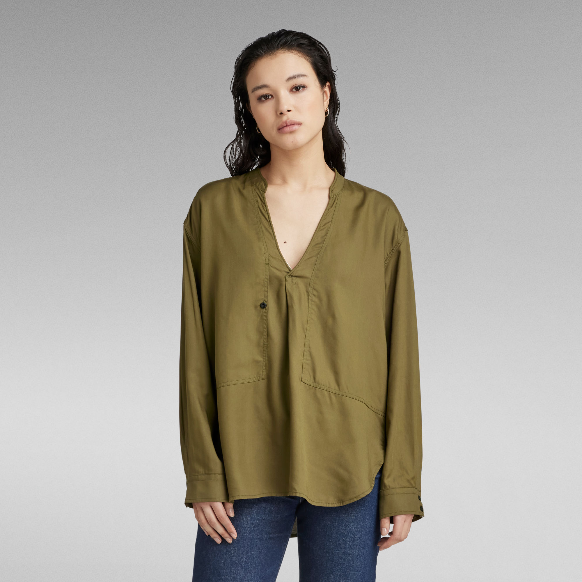 G-Star RAW Shirt V-Hals - Groen - Dames