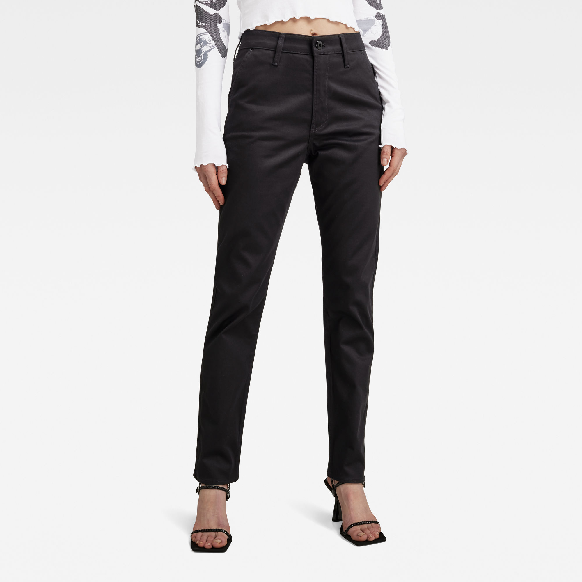 

Slim Chino - Zwart - Dames