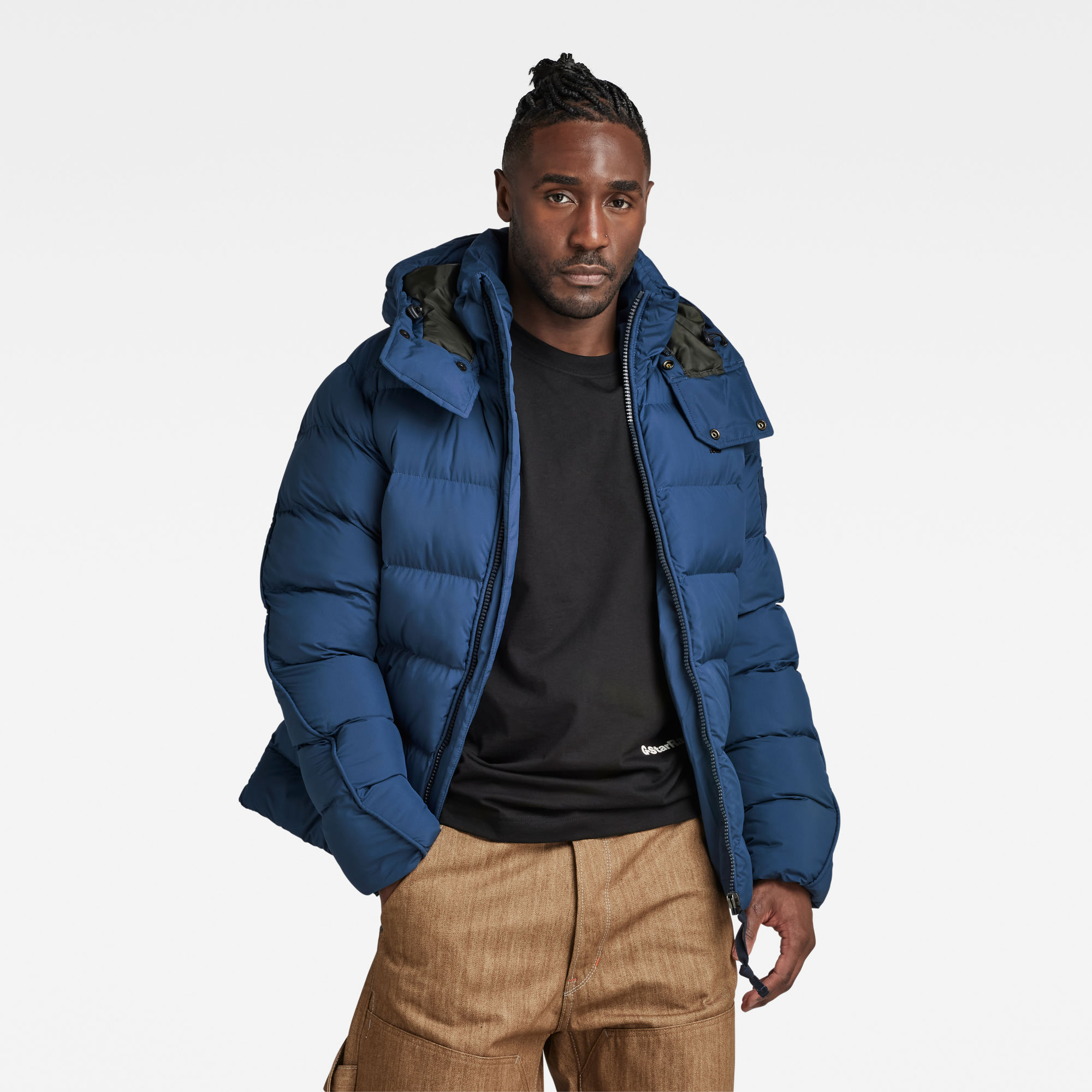 

G-Whistler Padded Hooded Jacke - Mittelblau - Herren