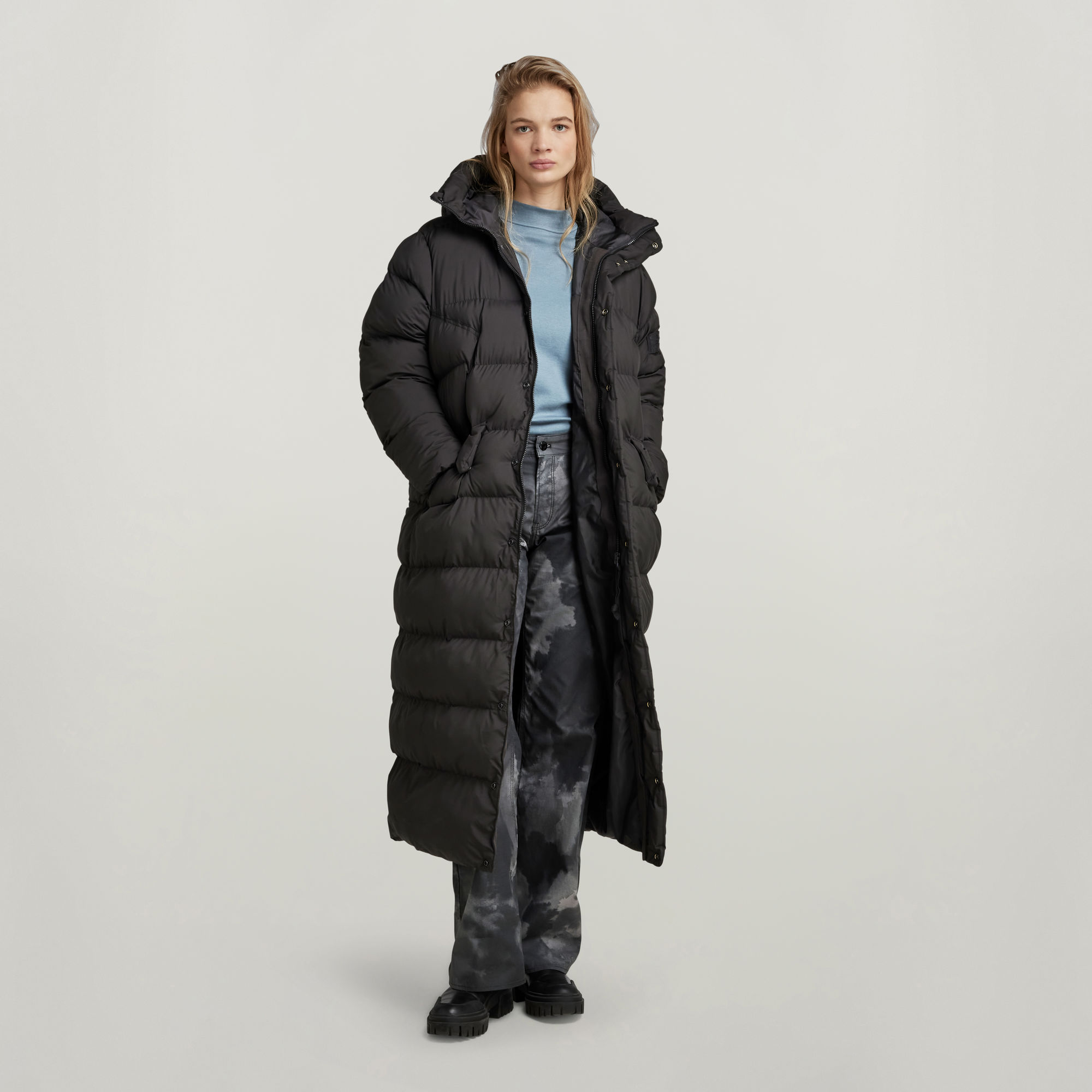 G-Star RAW Whistler Long Puffer Zwart Dames