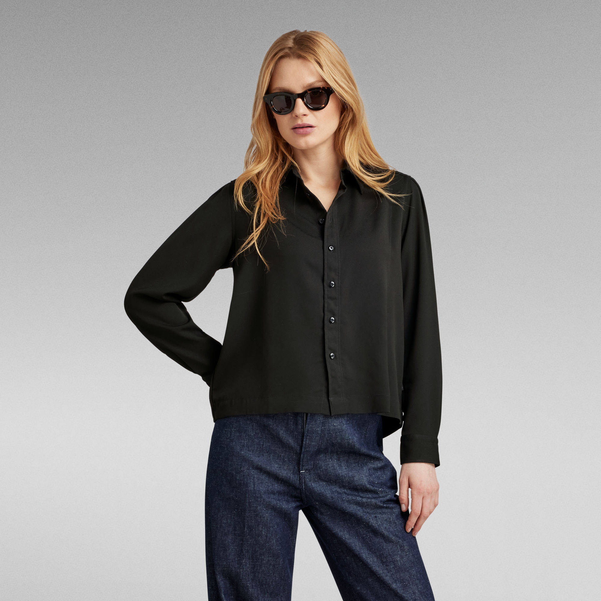 

Boxy Shirt - Black - Women