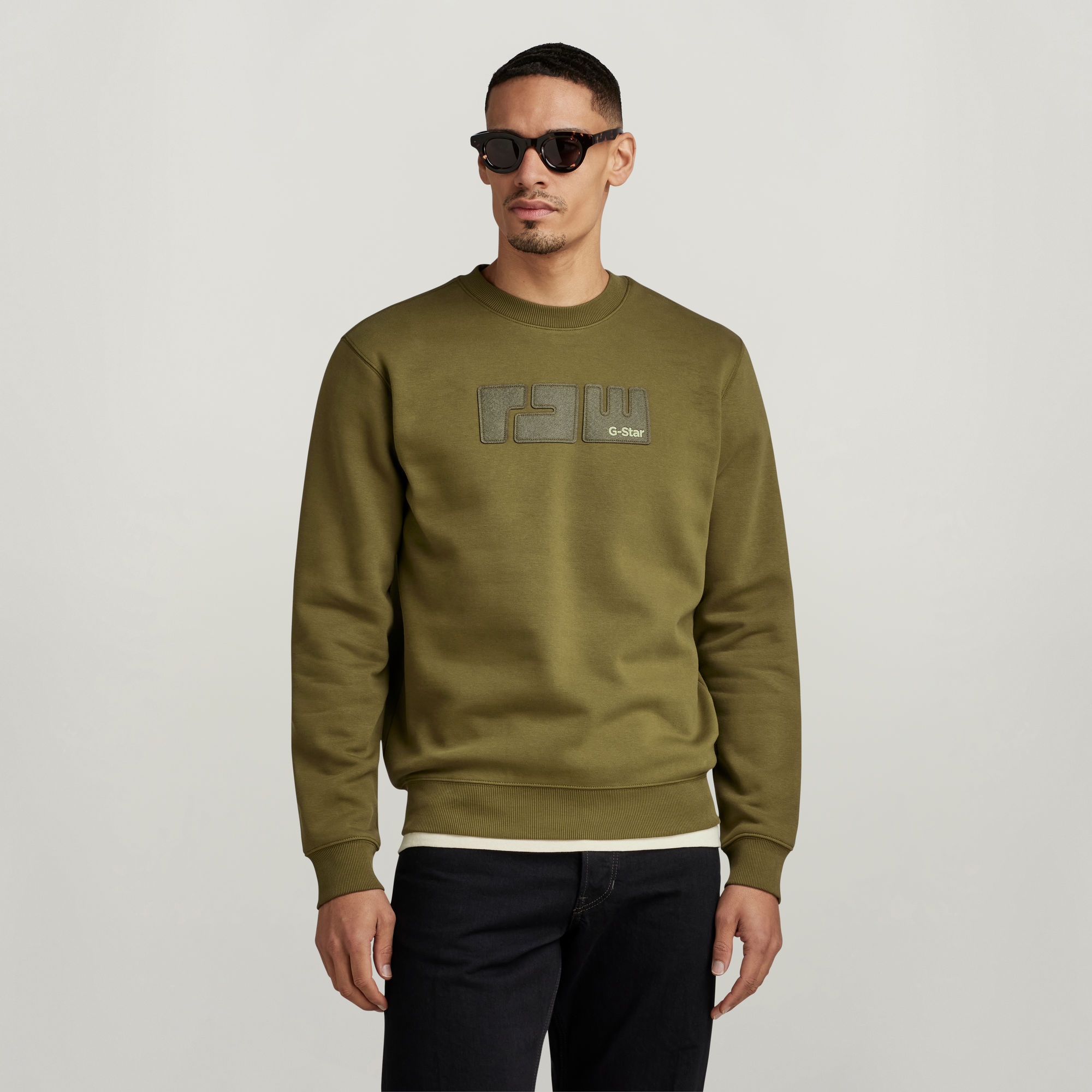 

RAW. Felt Sweater - Groen - Heren