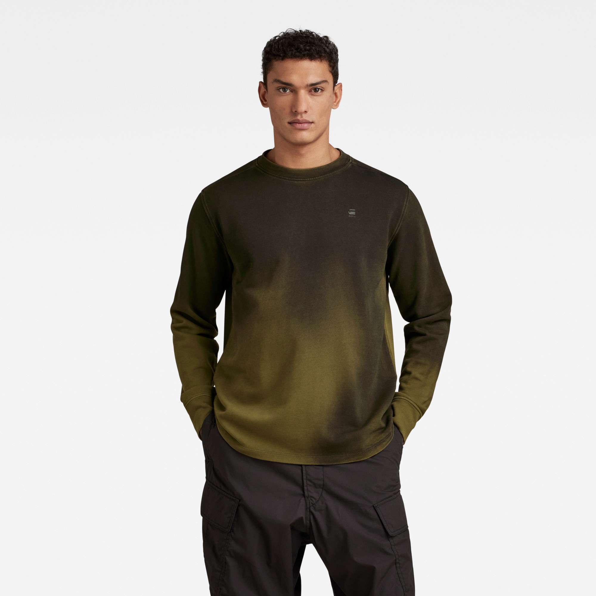 

Hand Sprayed Lash Sweater - Green - Men